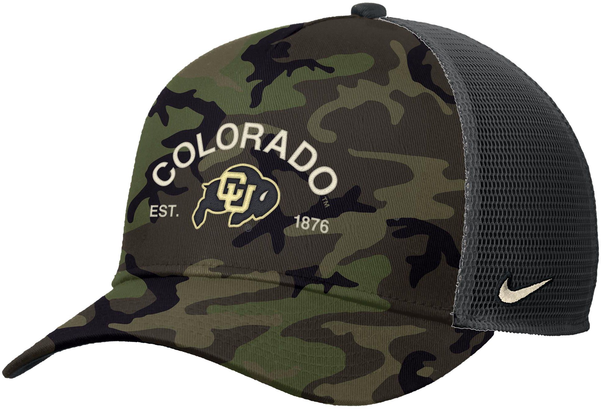 Nike Adult Colorado Buffaloes Camo 2025 Military Appreciation Trucker Hat product image