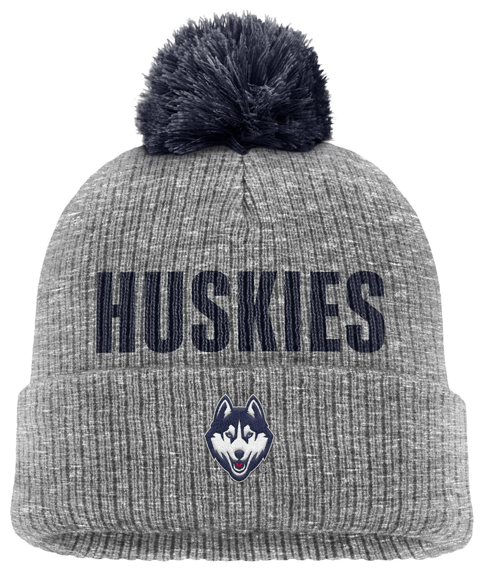 Nike Adult UConn Huskies Dark Heather Peak Standard Sideline Knit Beanie product image