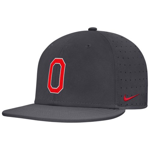 Nike Adult Ohio State Buckeyes Black Rise Swooshflex Gameday Hat