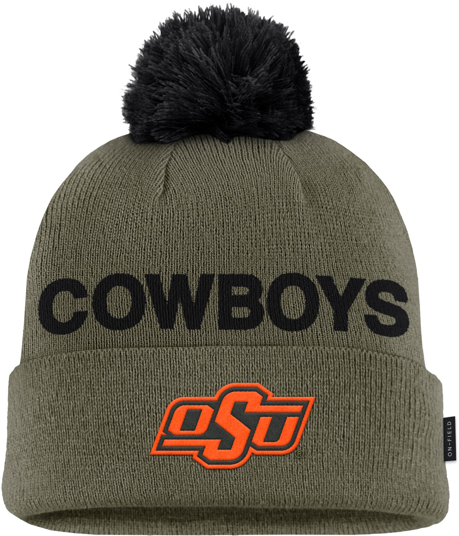 Nike Adult Oklahoma State Cowboys Medium Olive 2025 Military Appreciation Knit Beanie product image