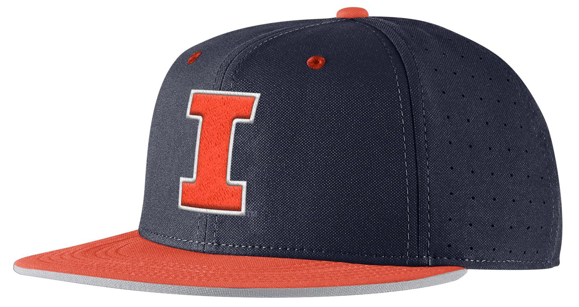 Nike Adult Illinois Fighting Illini Navy Aero Fitted Hat product image