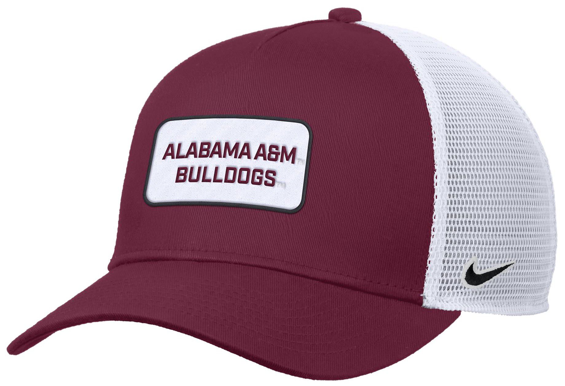 Nike Adult Alabama A&M Bulldogs Maroon Rise Twill Patch Trucker Hat product image
