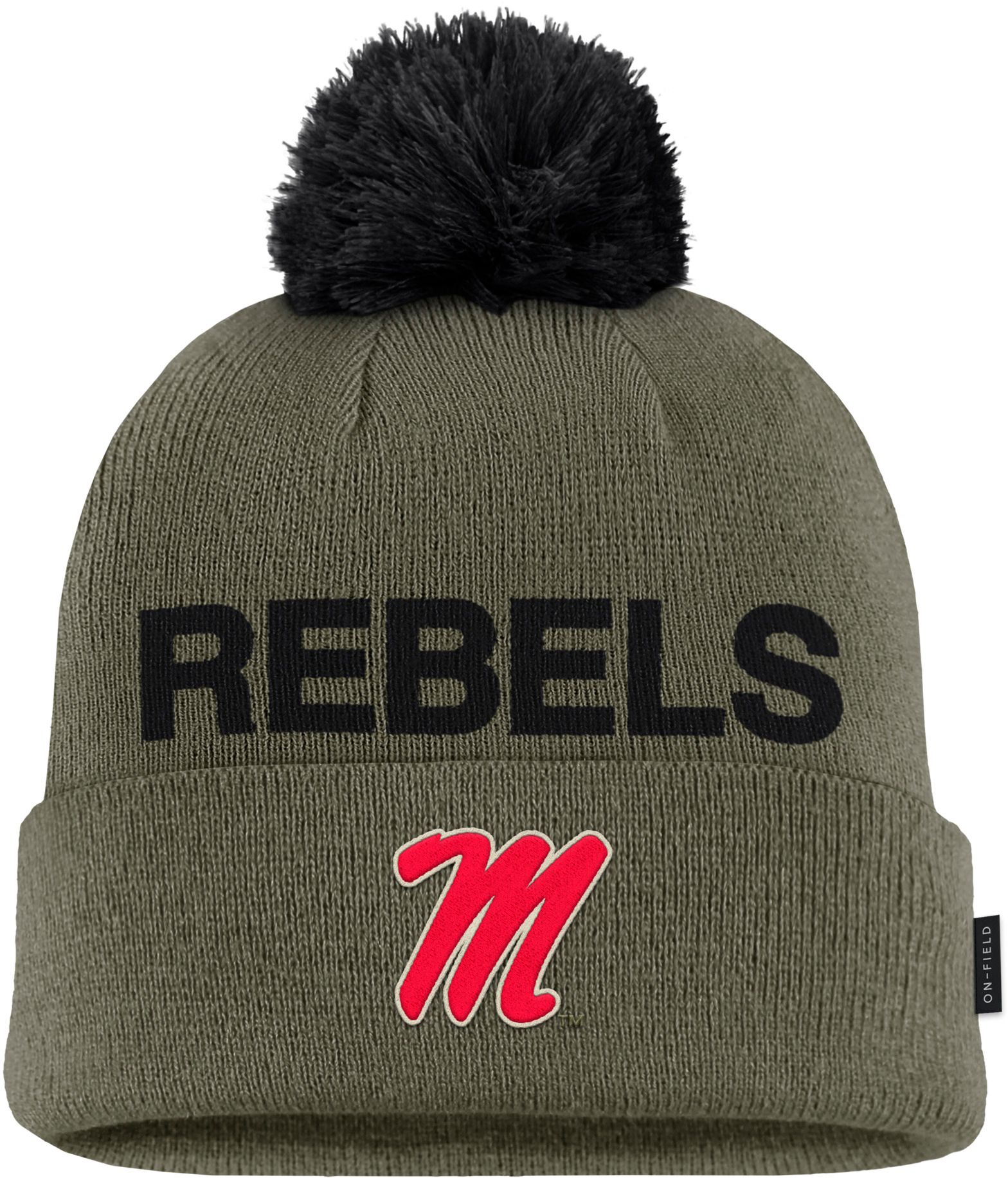 Nike Adult Ole Miss Rebels Medium Olive 2025 Military Appreciation Knit Beanie product image