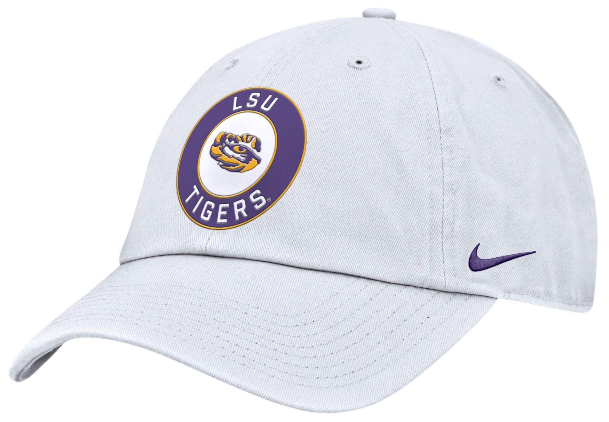 Nike Adult LSU Tigers White Primetime Club Adjustable Hat product image