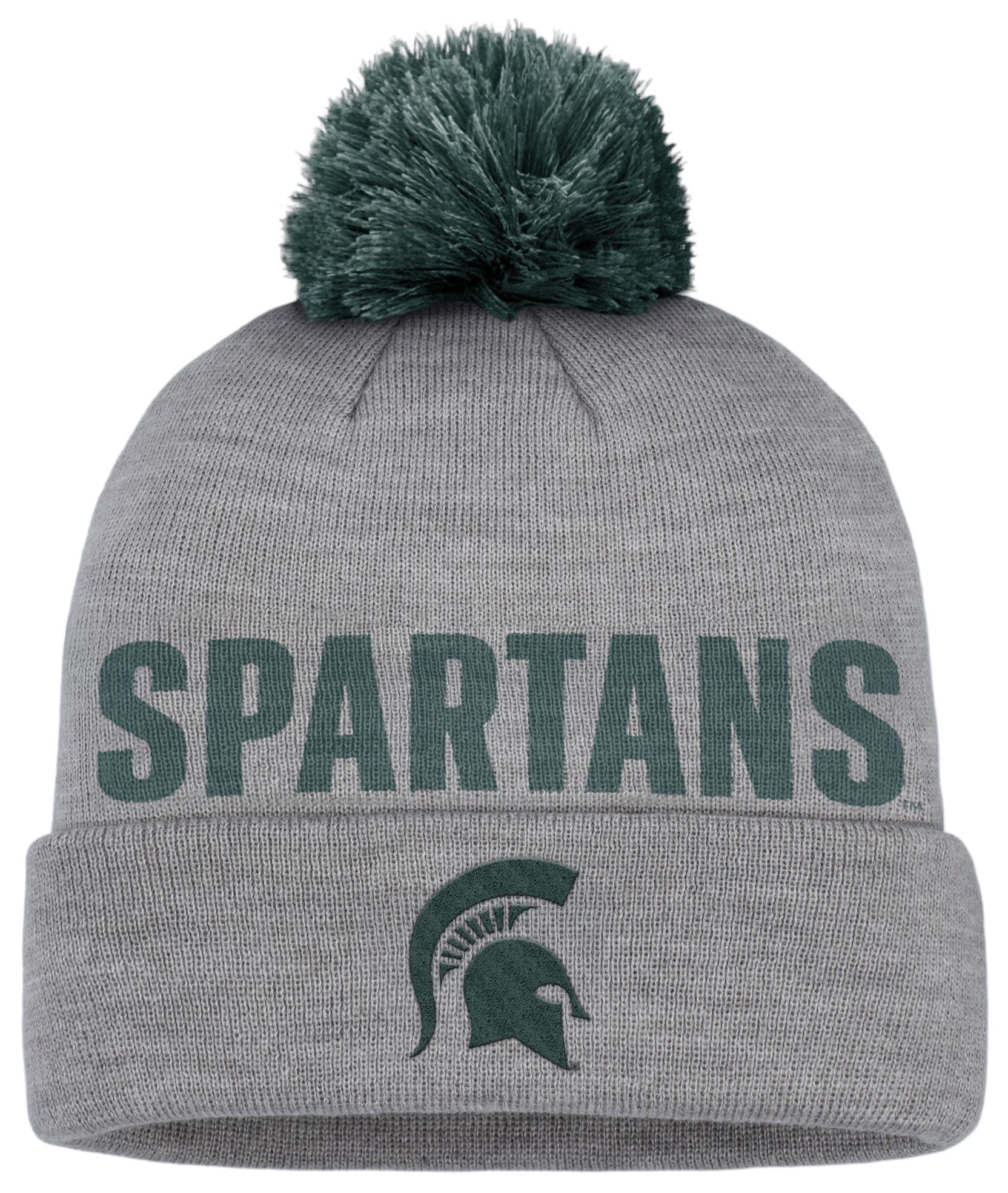 Nike Adult Michigan State Spartans Dark Grey Heather Peak Knit Beanie product image
