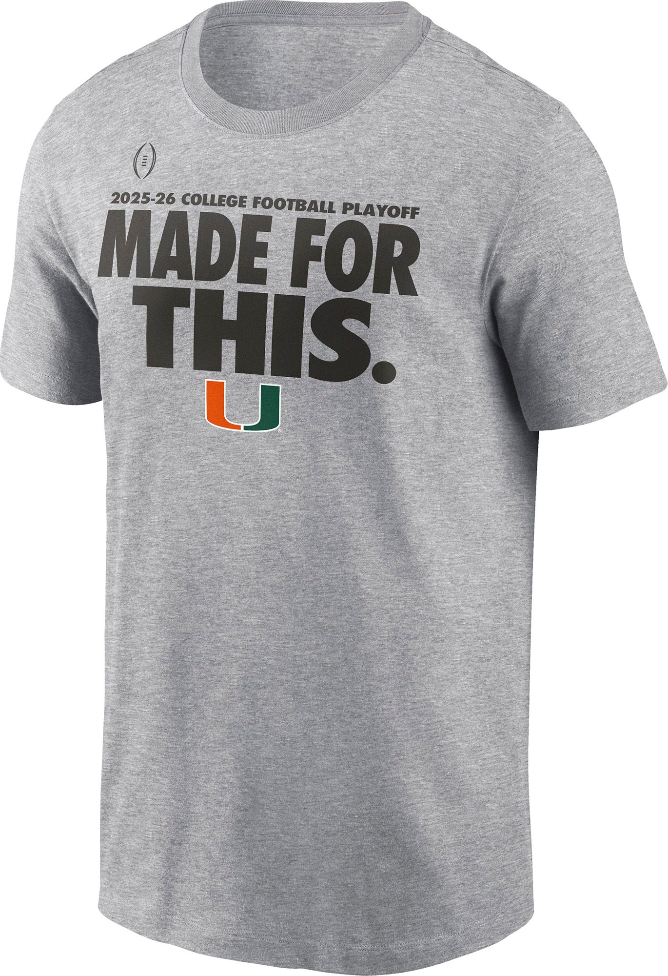 NCAA Adult 2025-26 College Football Playoff Miami Hurricanes 'Made For This' T-Shirt product image