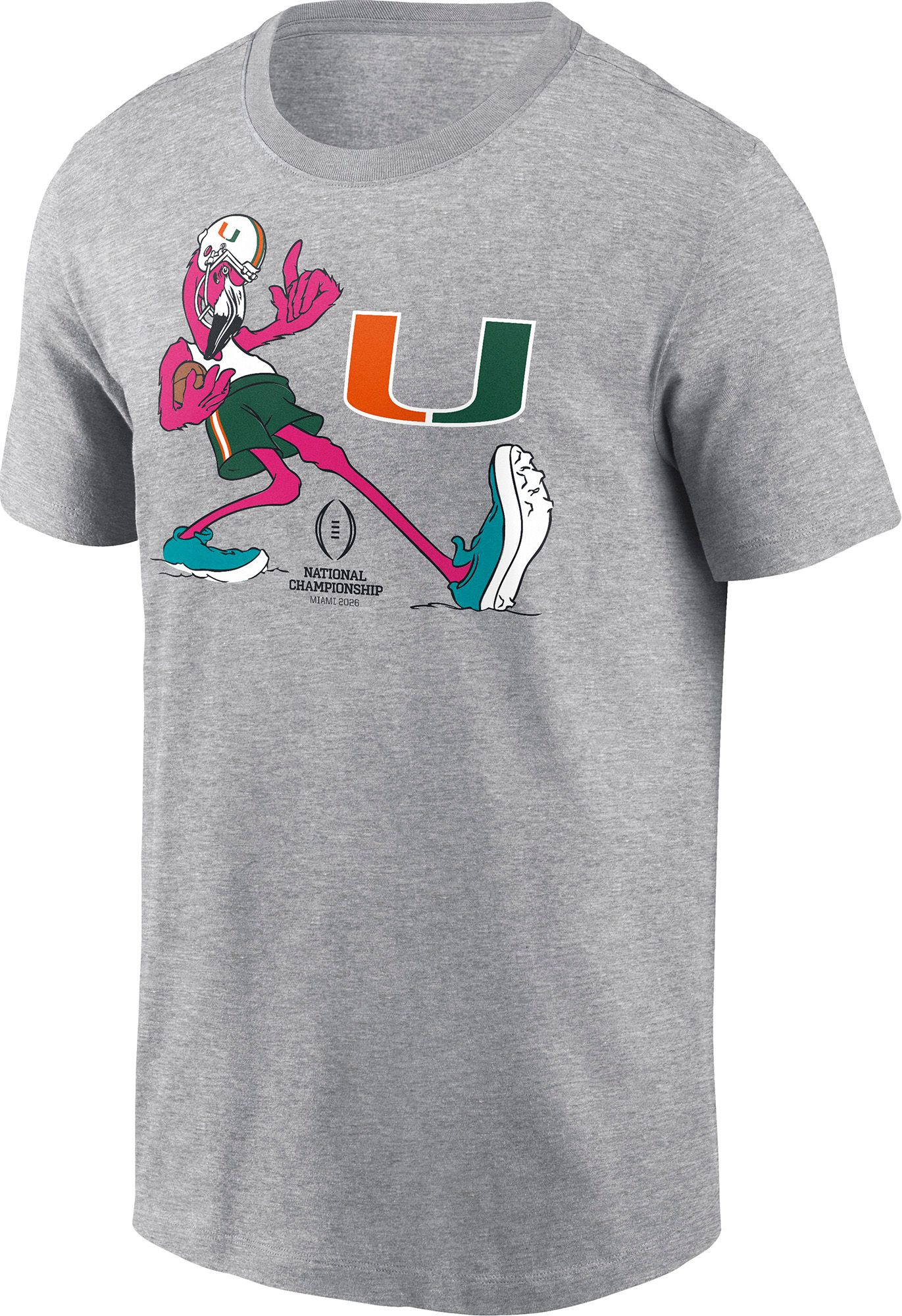 NCAA Adult 2026 National Championship Bound Miami Hurricanes Flamingo T-Shirt product image