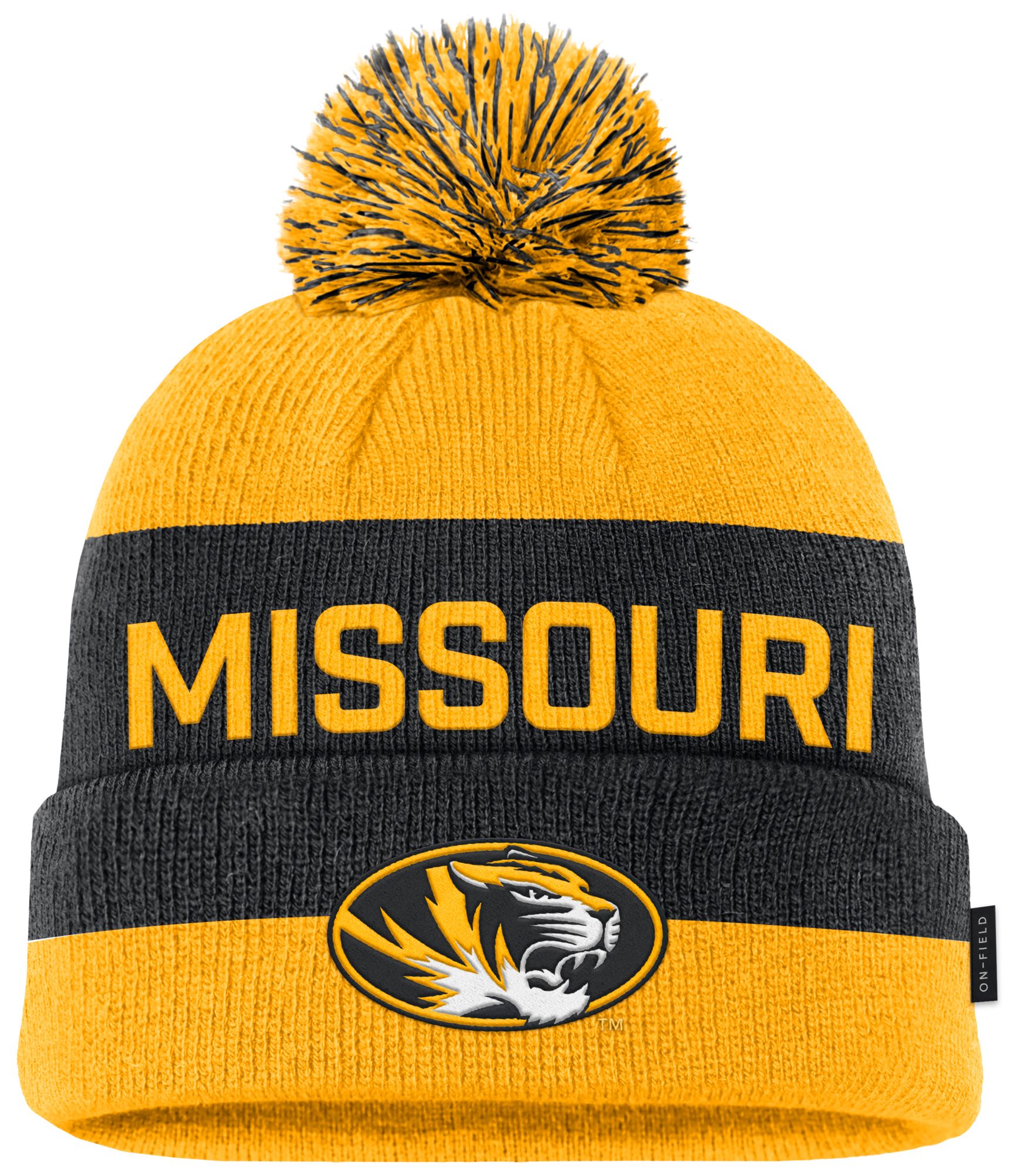 Nike Adult Missouri Tigers Gold Peak Gameday Sideline Knit Beanie product image