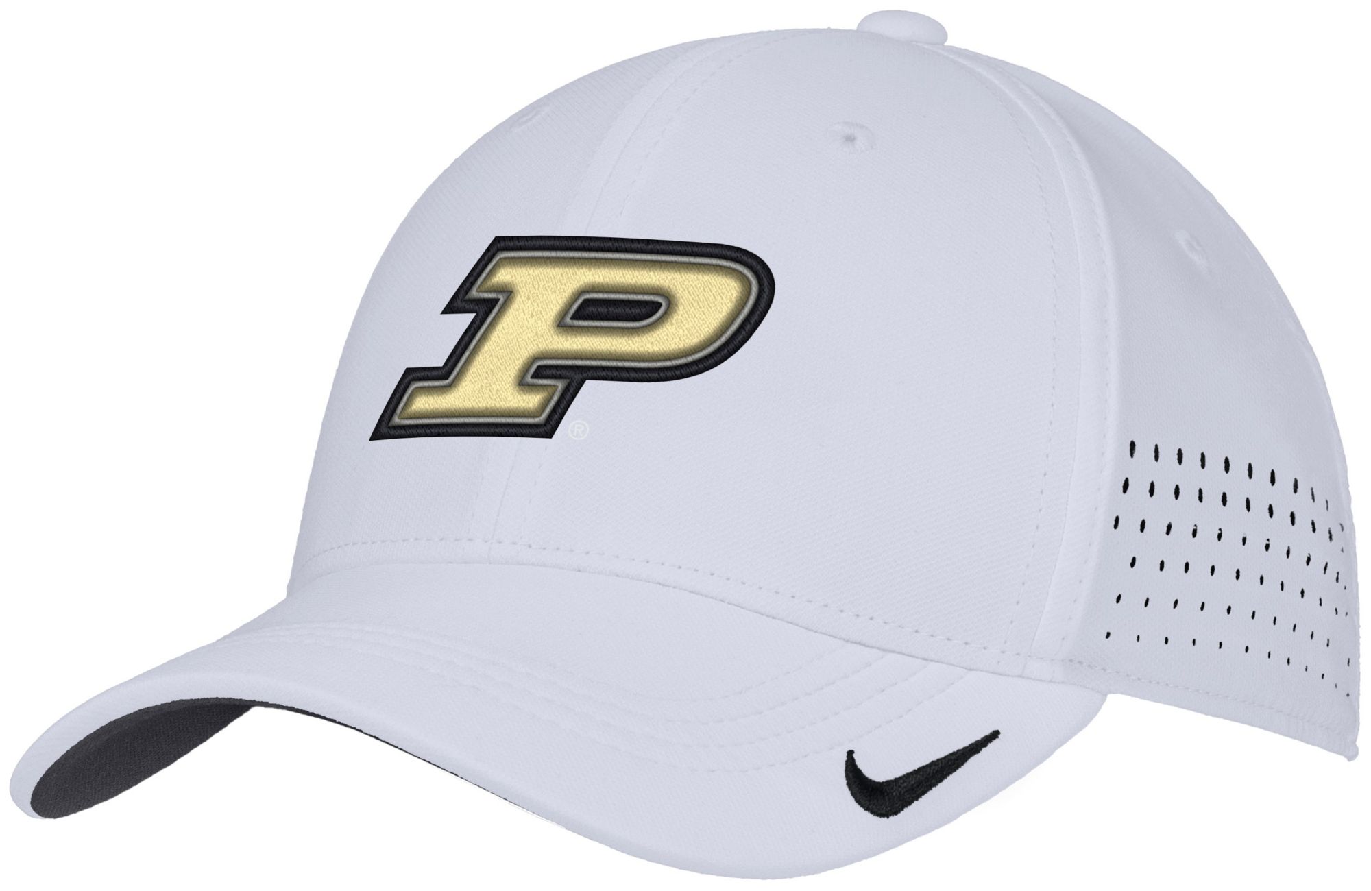 Nike Adult Purdue Boilermakers White Aero Fitted Hat product image