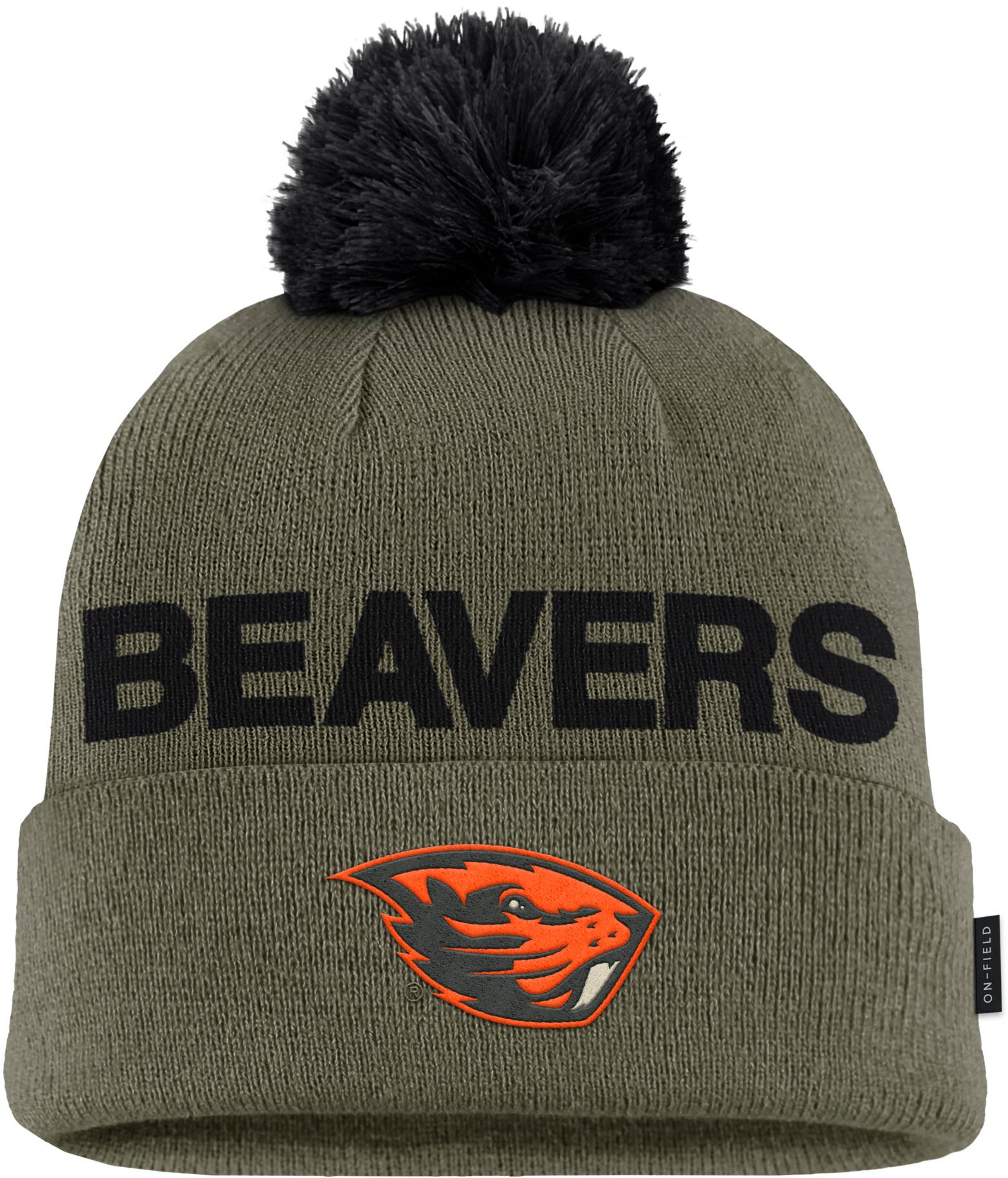 Nike Adult Oregon State Beavers Medium Olive 2025 Military Appreciation Knit Beanie product image