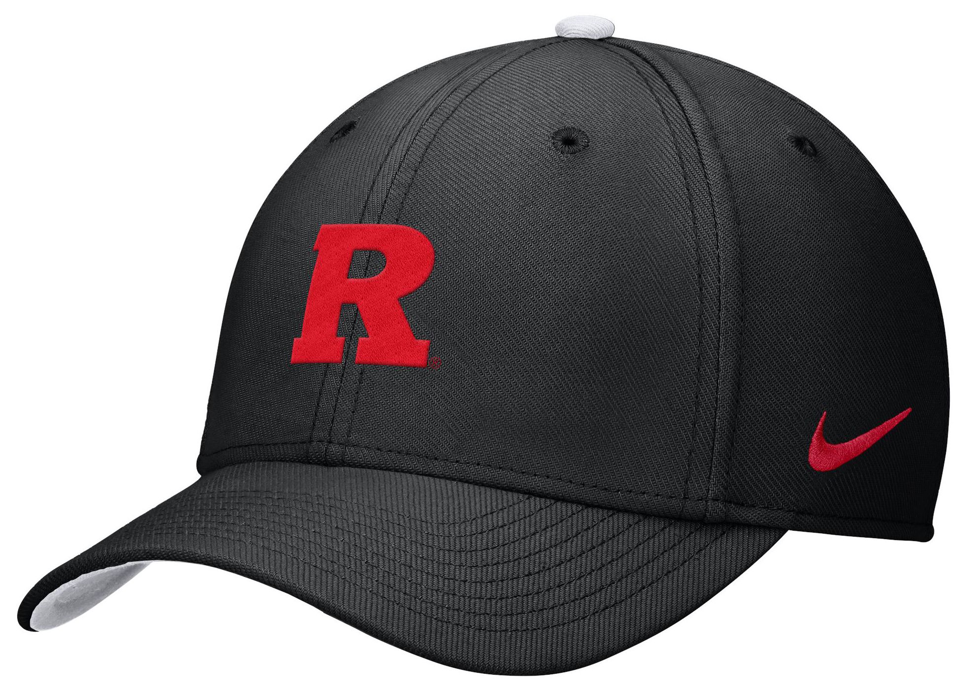 Nike Adult Rutgers Scarlet Knights Black Logo Swooshflex Hat product image