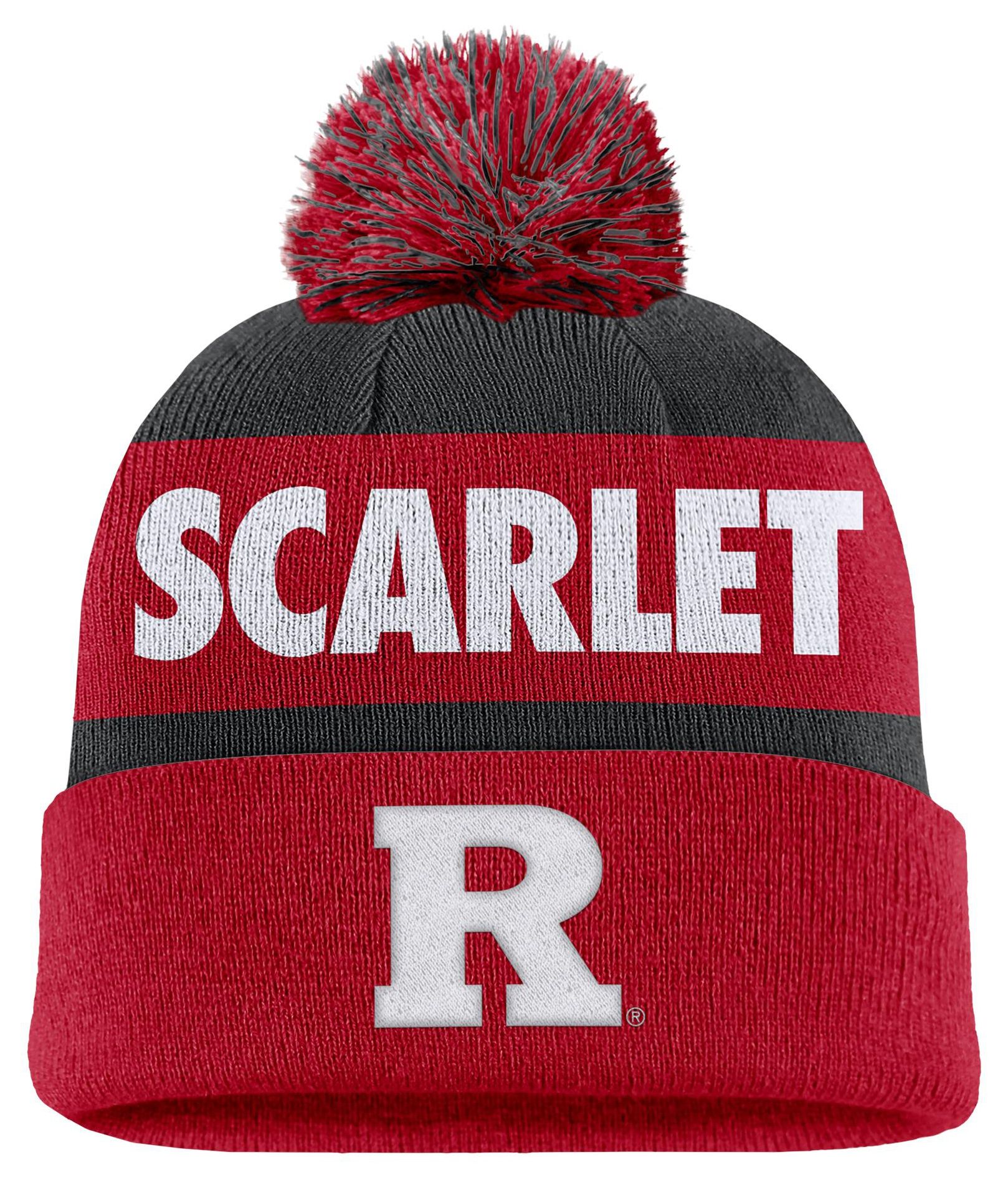 Nike Adult Rutgers Scarlet Knights University Red Peak Stripe Sideline Knit Beanie product image