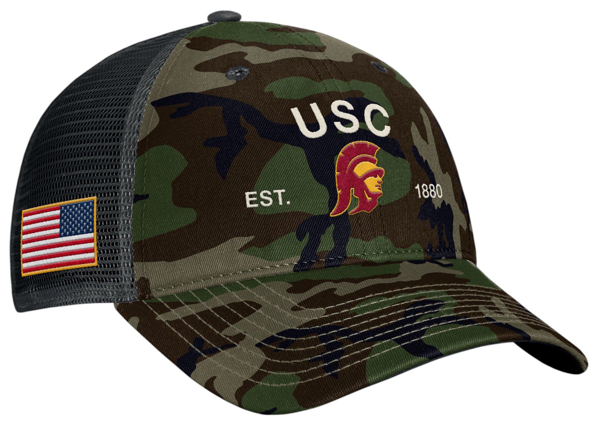 Nike Adult USC Trojans Medium Olive 2025 Military Appreciation Trucker Hat product image