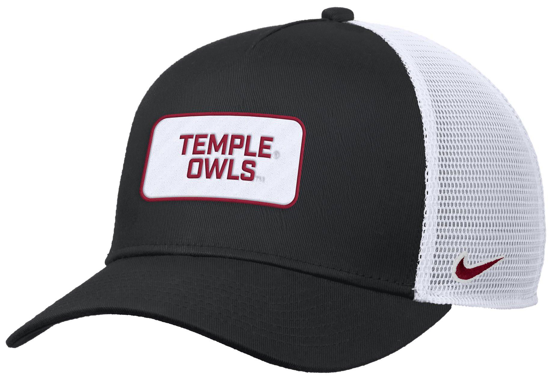 Nike Adult Temple Owls Black Rise Twill Patch Trucker Hat product image