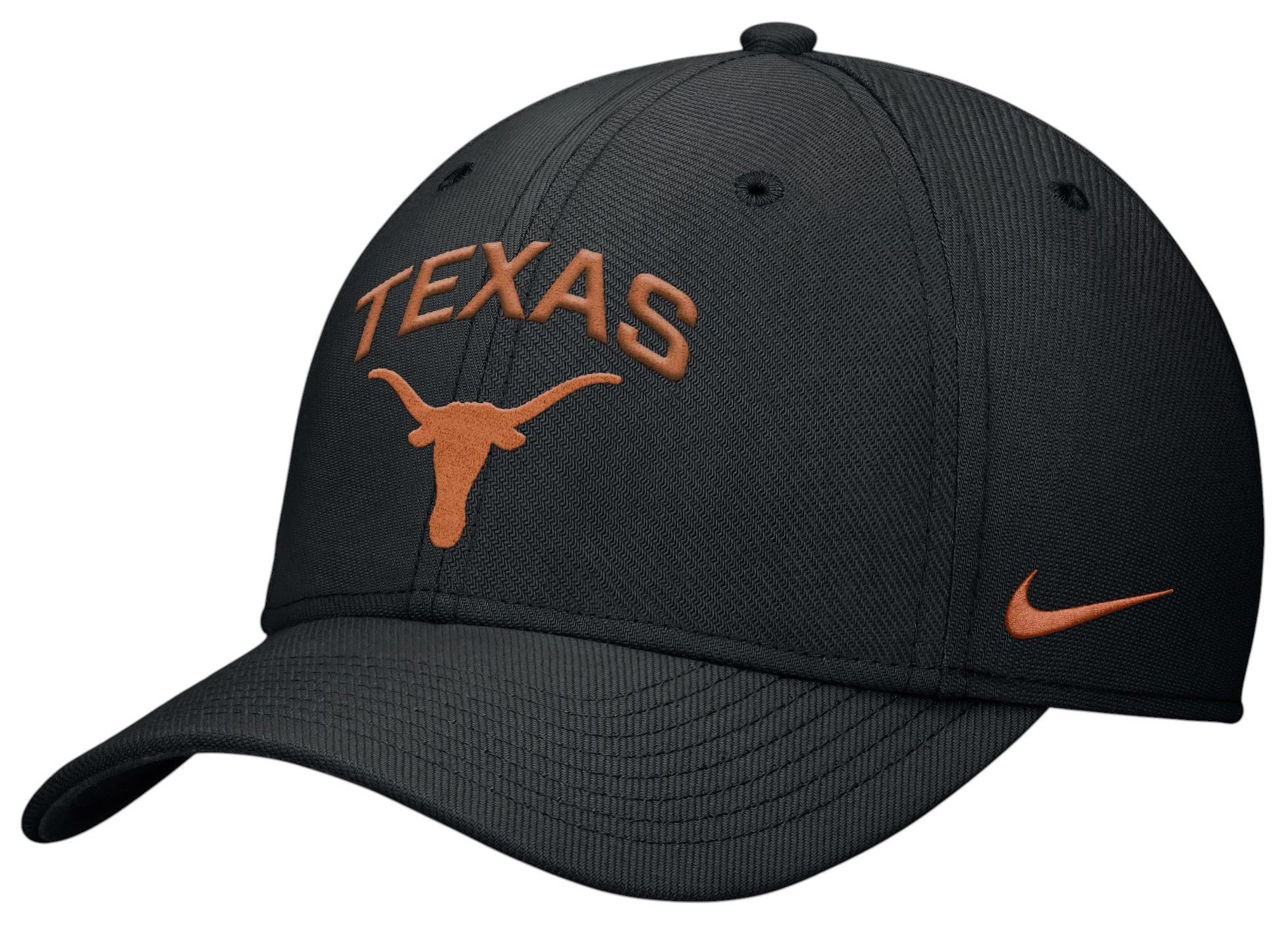 Nike Adult Texas Longhorns Black Rise Swooshflex Gameday Hat product image