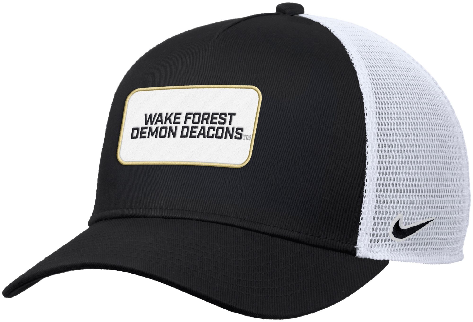 Nike Adult Wake Forest Demon Deacons Black Rise Twill Patch Trucker Hat product image