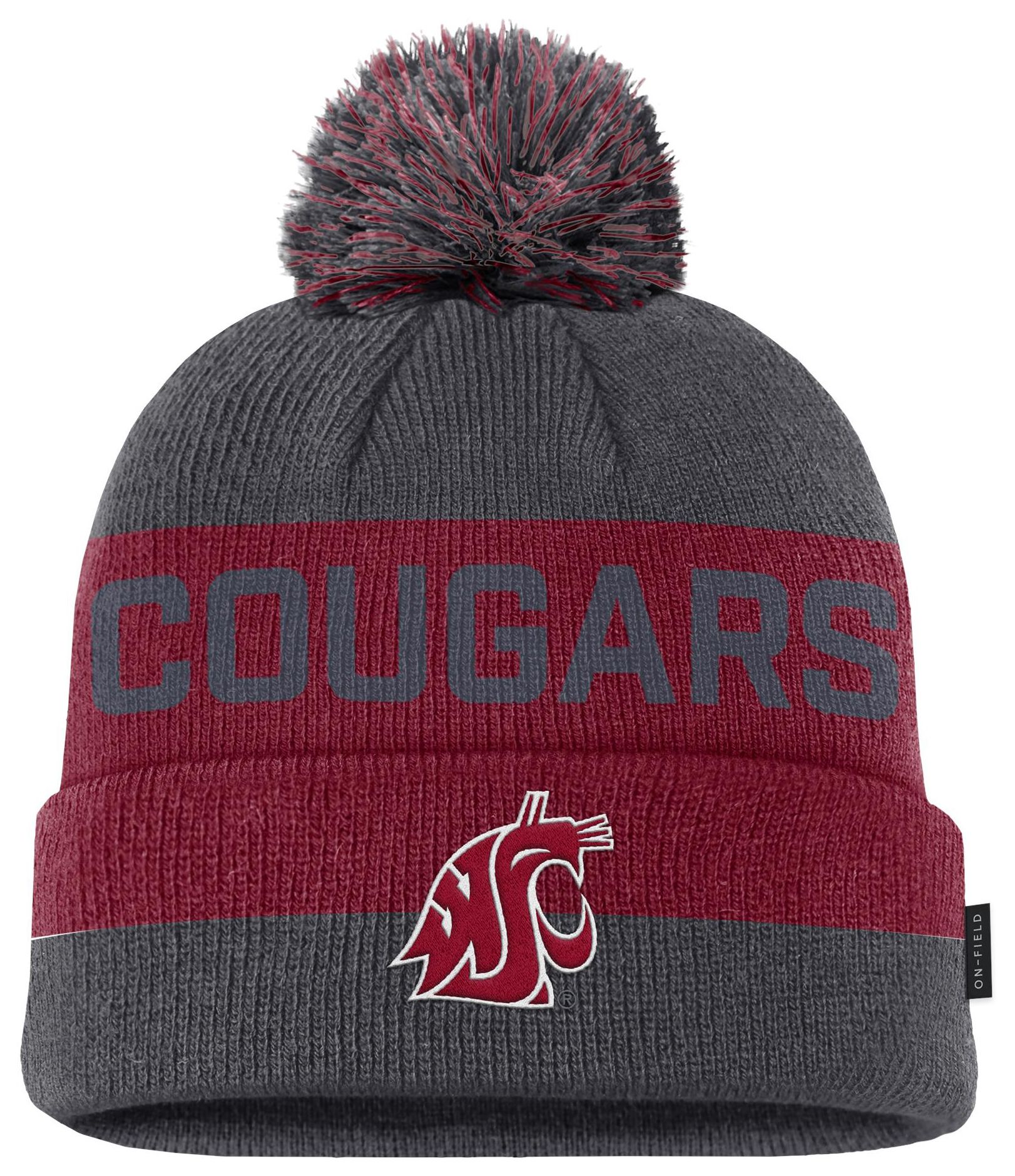 Nike Adult Washington State Cougars Grey Peak Gameday Sideline Knit Beanie product image