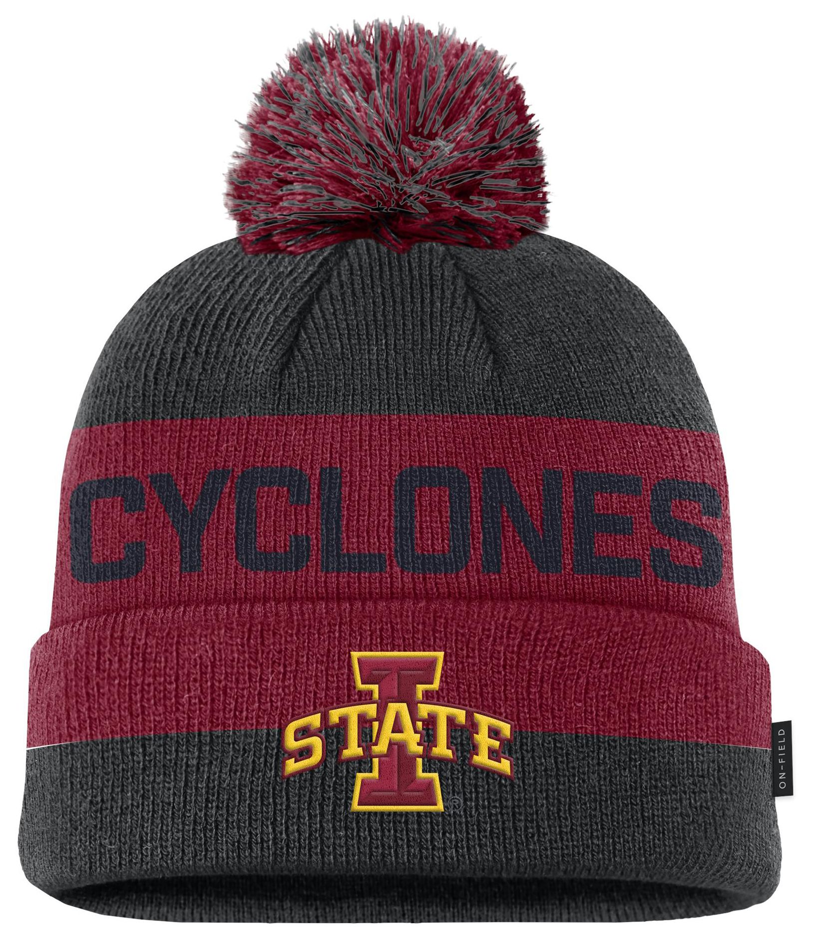 Nike Adult Iowa State Cyclones Black Peak Gameday Sideline Knit Beanie product image