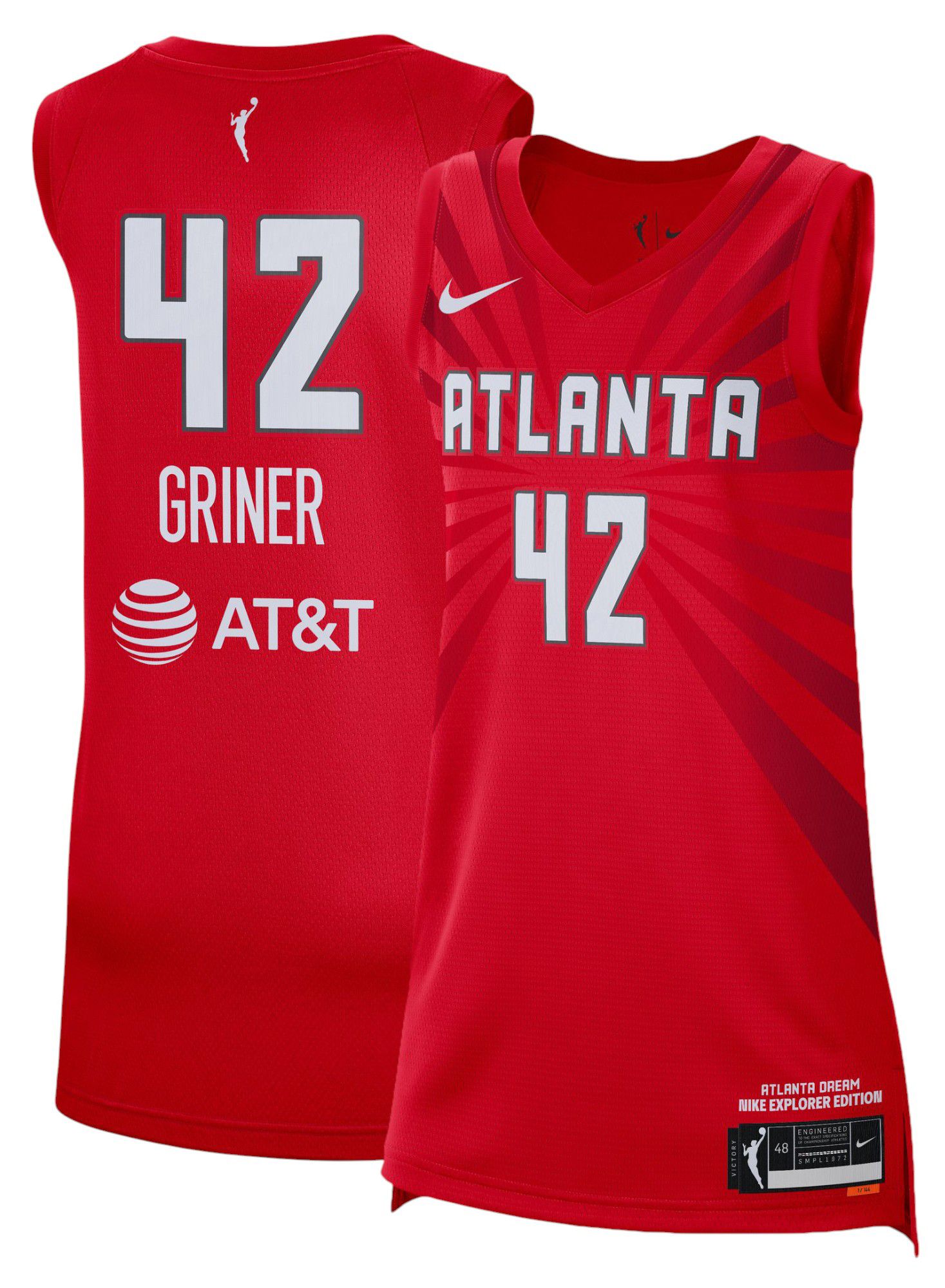 Nike Adult Atlanta Dream Brittney Griner #42 Red Basketball Jersey product image