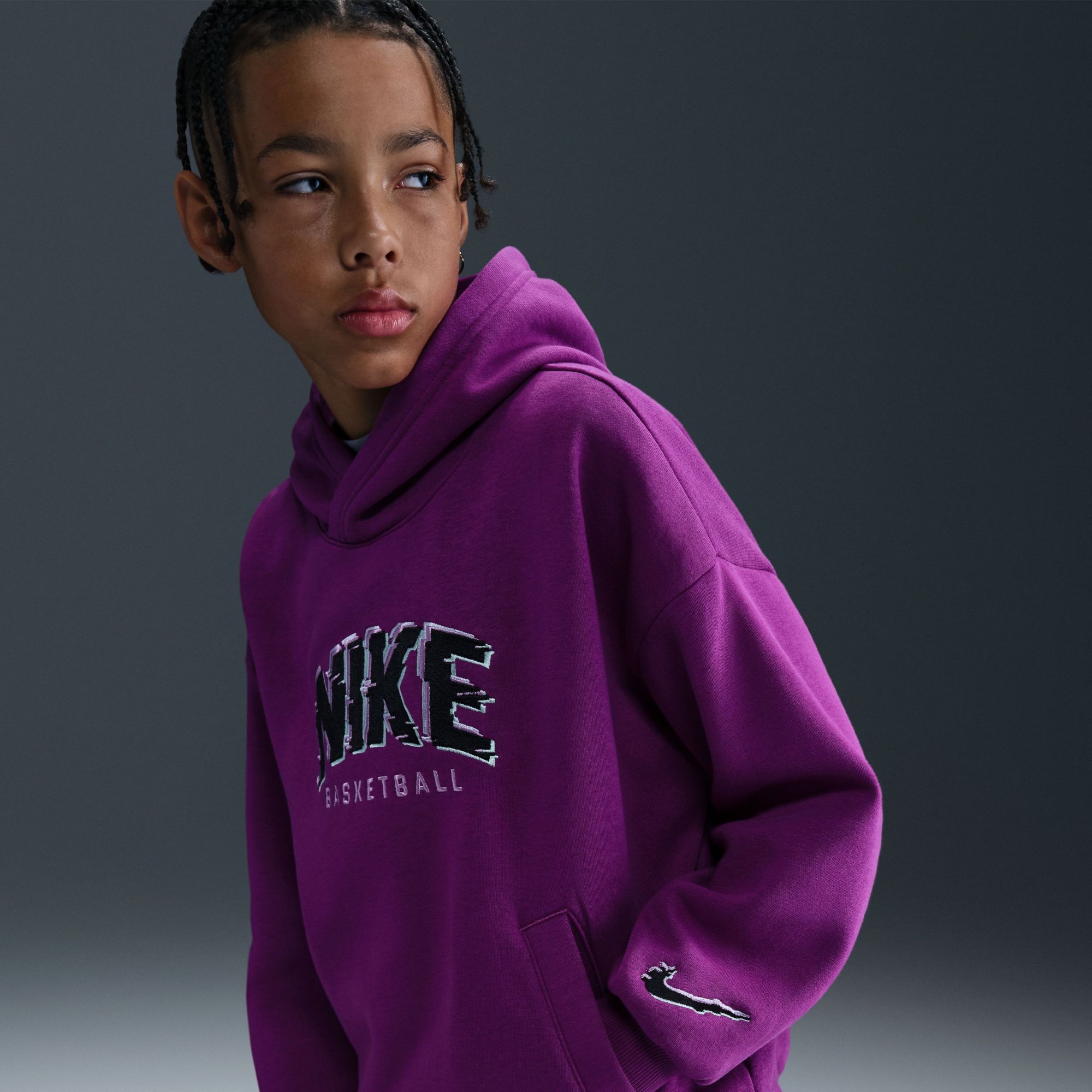 Nike Kids' Culture of Basketball Glitch Pullover Fleece Hoodie product image