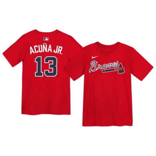 Nike Boys' Atlanta Braves White Ronald Acuña Jr. #13 Home Game