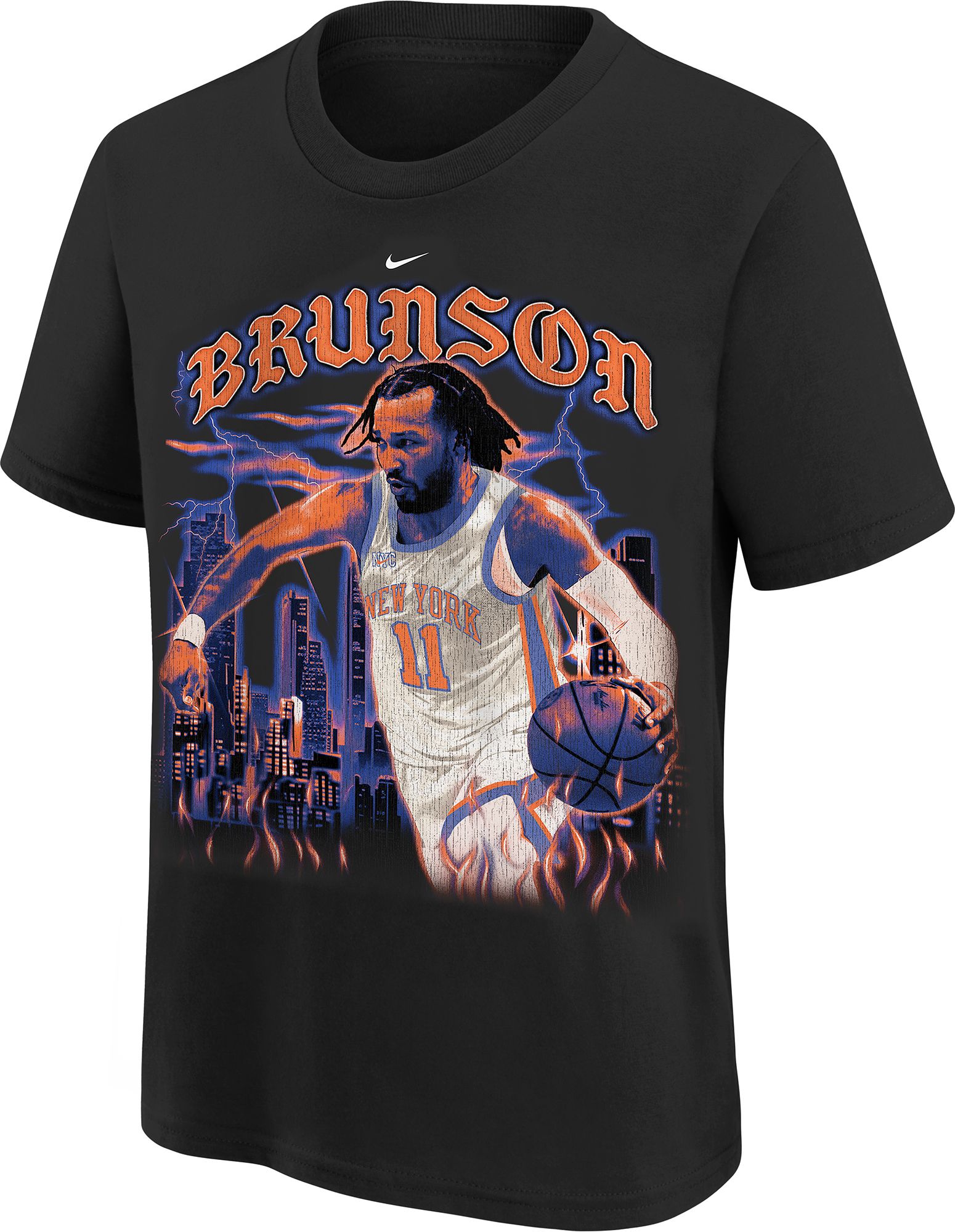 Nike Boys' New York Knicks Jalen Brunson #11 Black 2025 City Edition T-Shirt product image