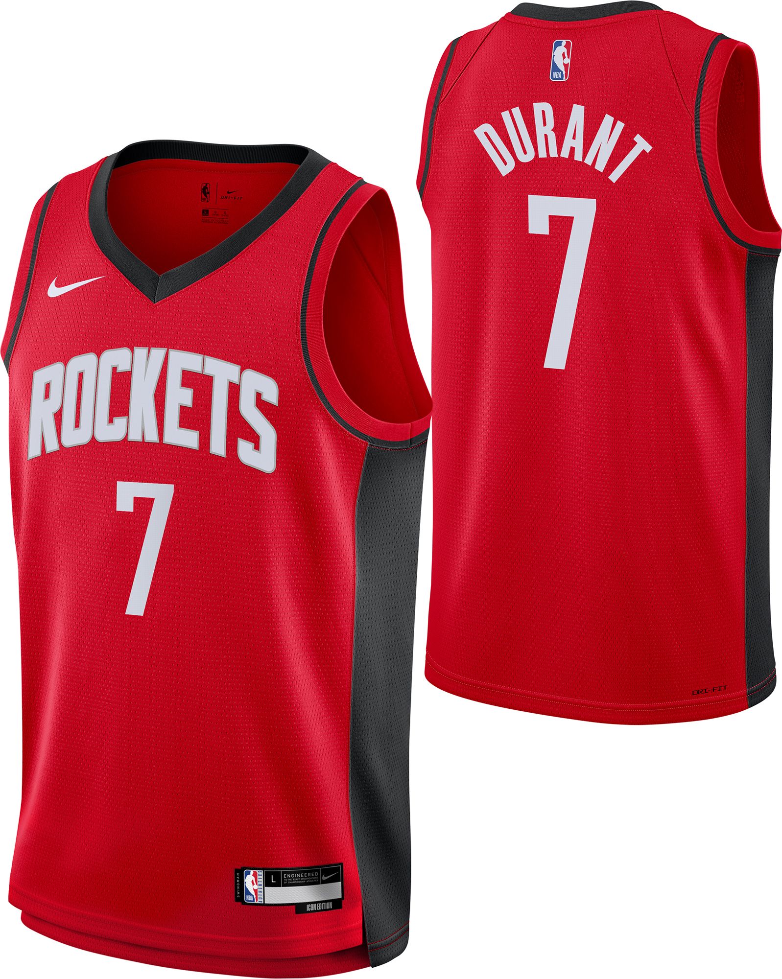 Nike Boys' Houston Rockets Kevin Durant #7 Red Swingman Icon Jersey product image