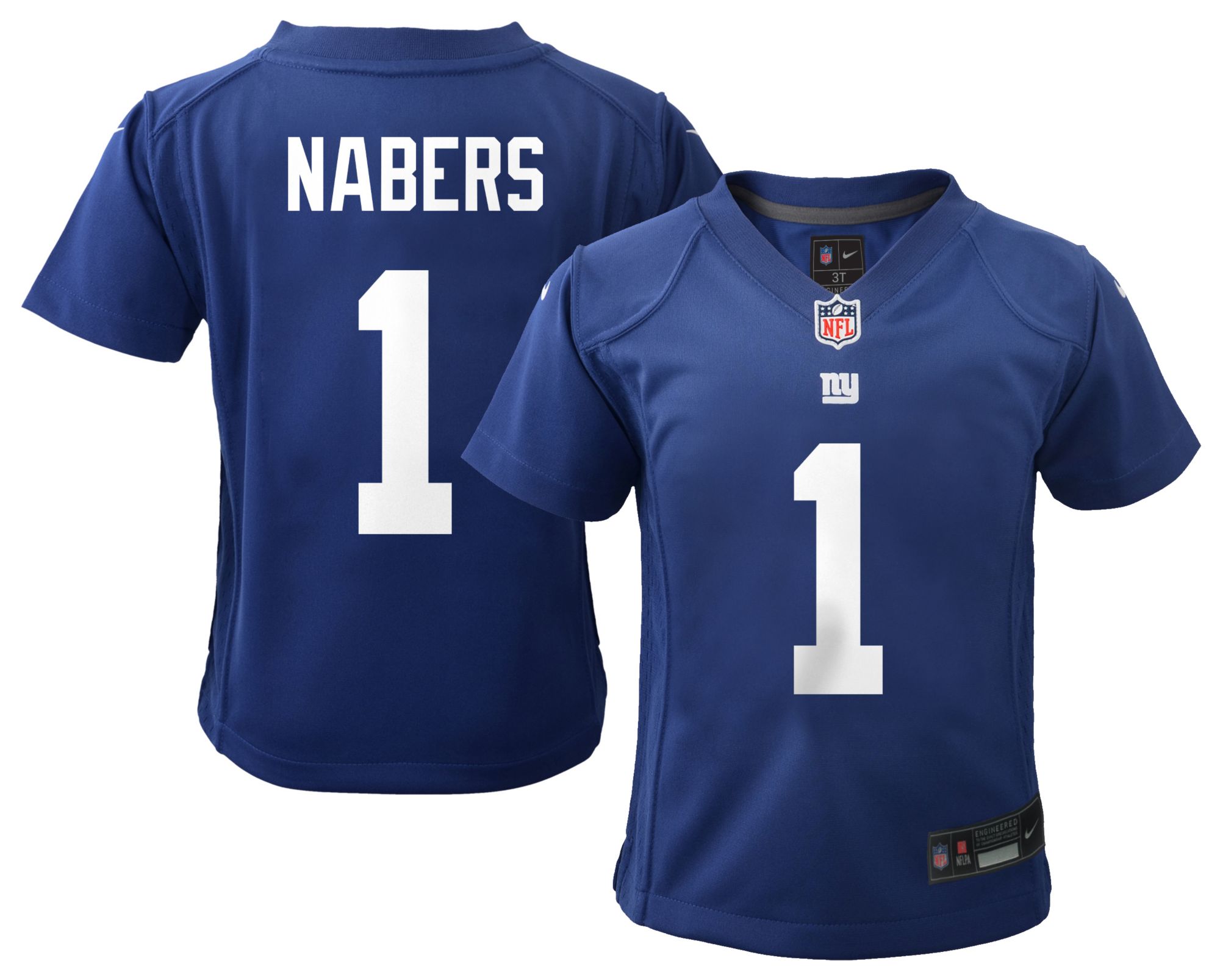 Nike Boys' New York Giants Malik Nabers #1 Rush Blue Game Jersey product image