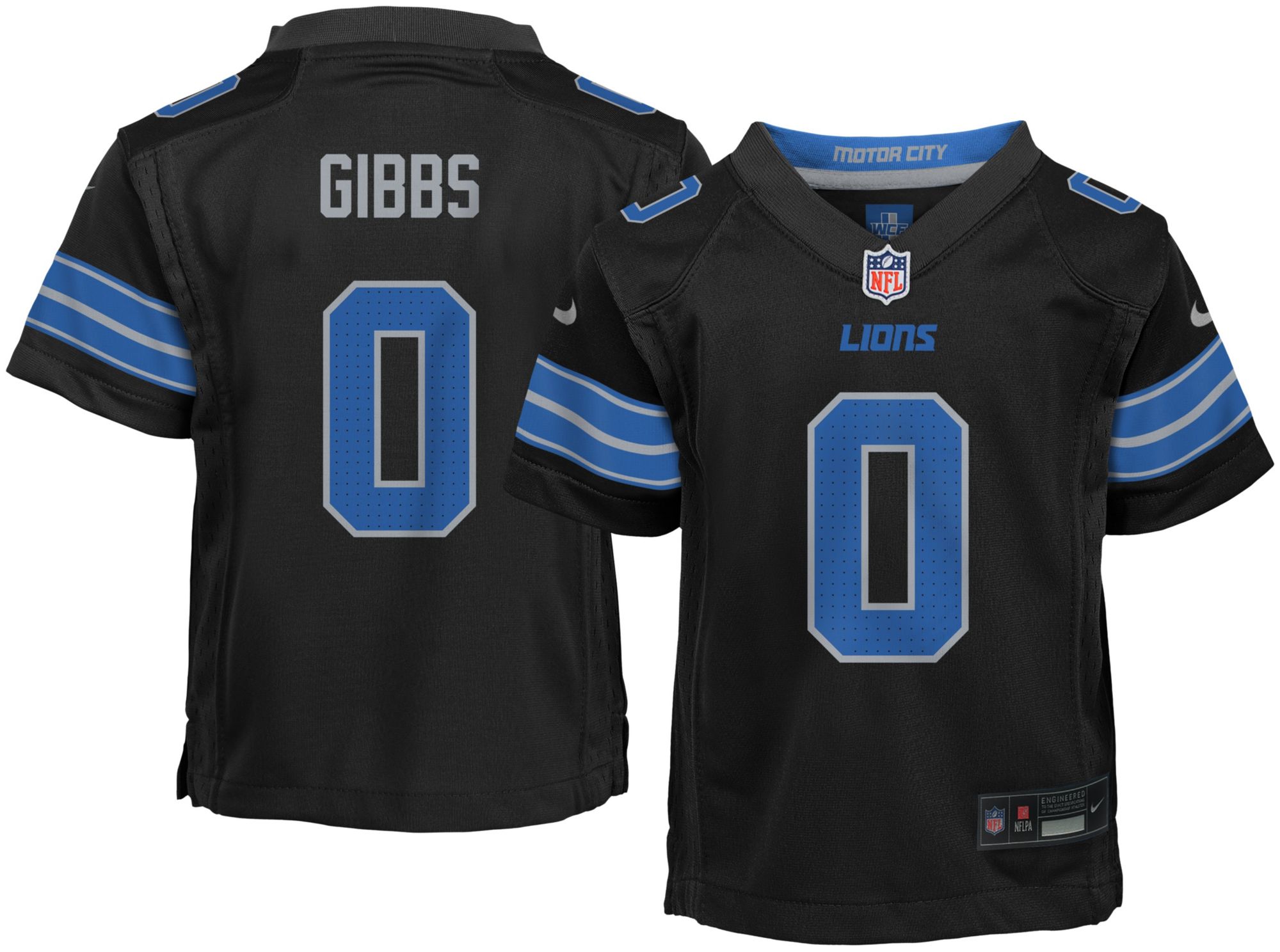 Nike Boys' Detroit Lions Jahmyr Gibbs #0 Black 4-7 Game Alternate Jersey product image