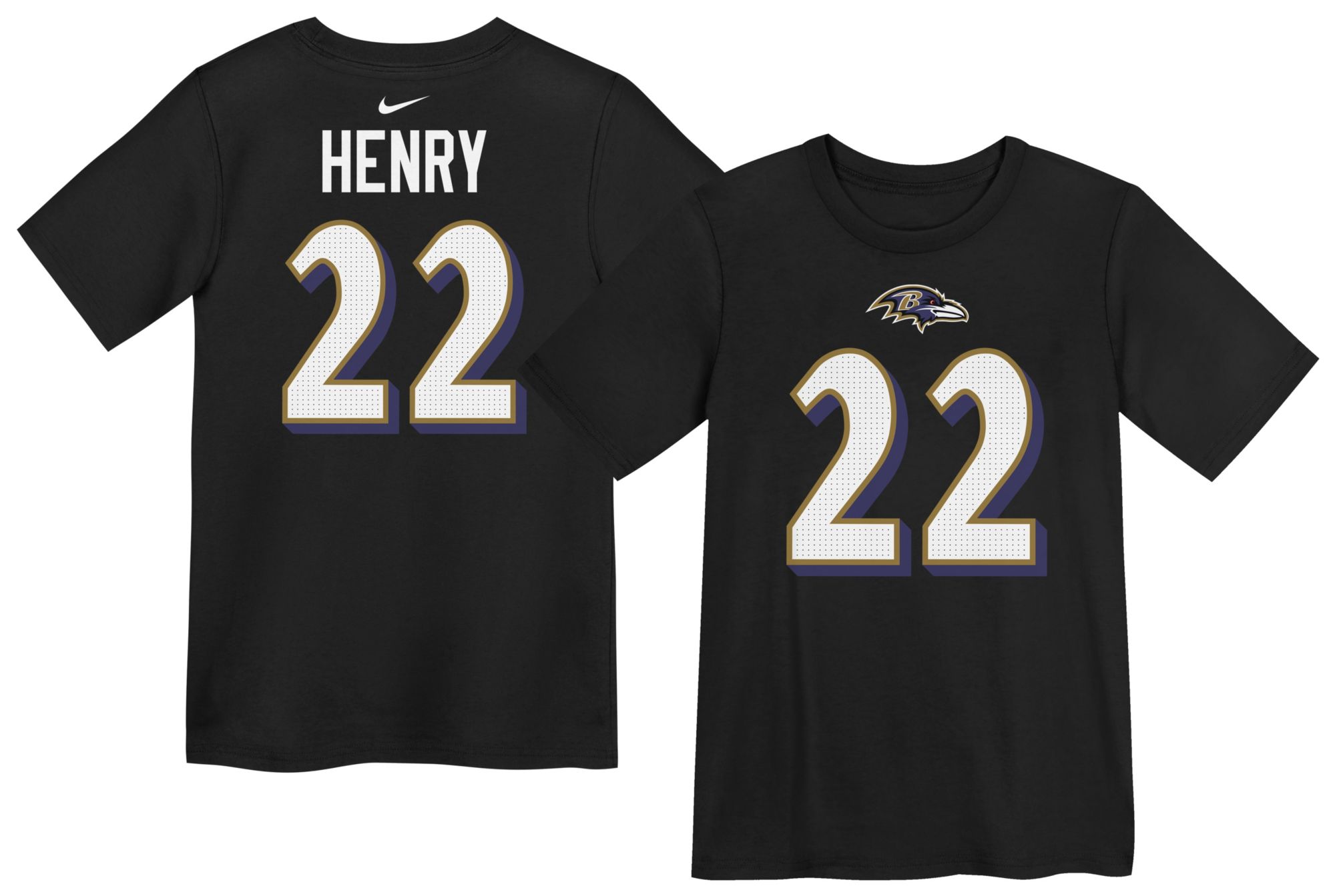 Nike Boys' Baltimore Ravens Derrick Henry #22 Black T-Shirt product image