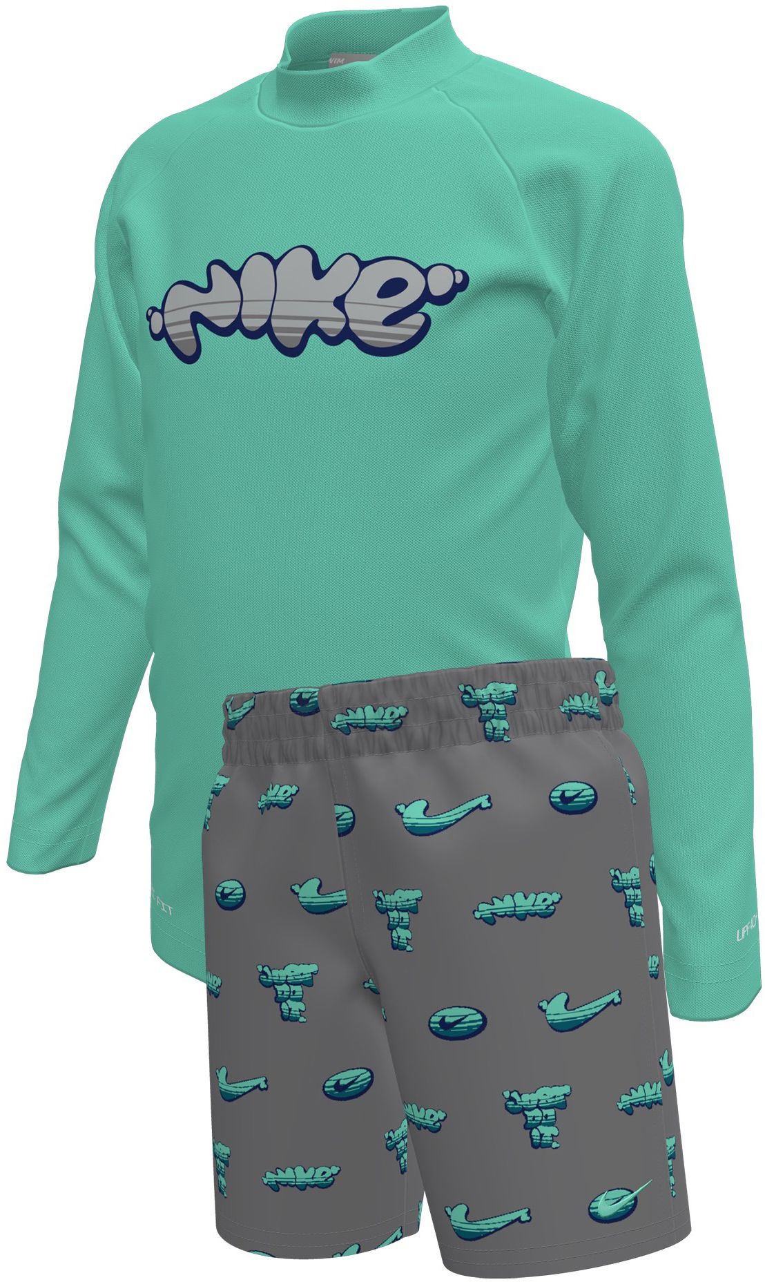 Nike Little Boys' Bubble Long Sleeve Top & Short Swim Set product image