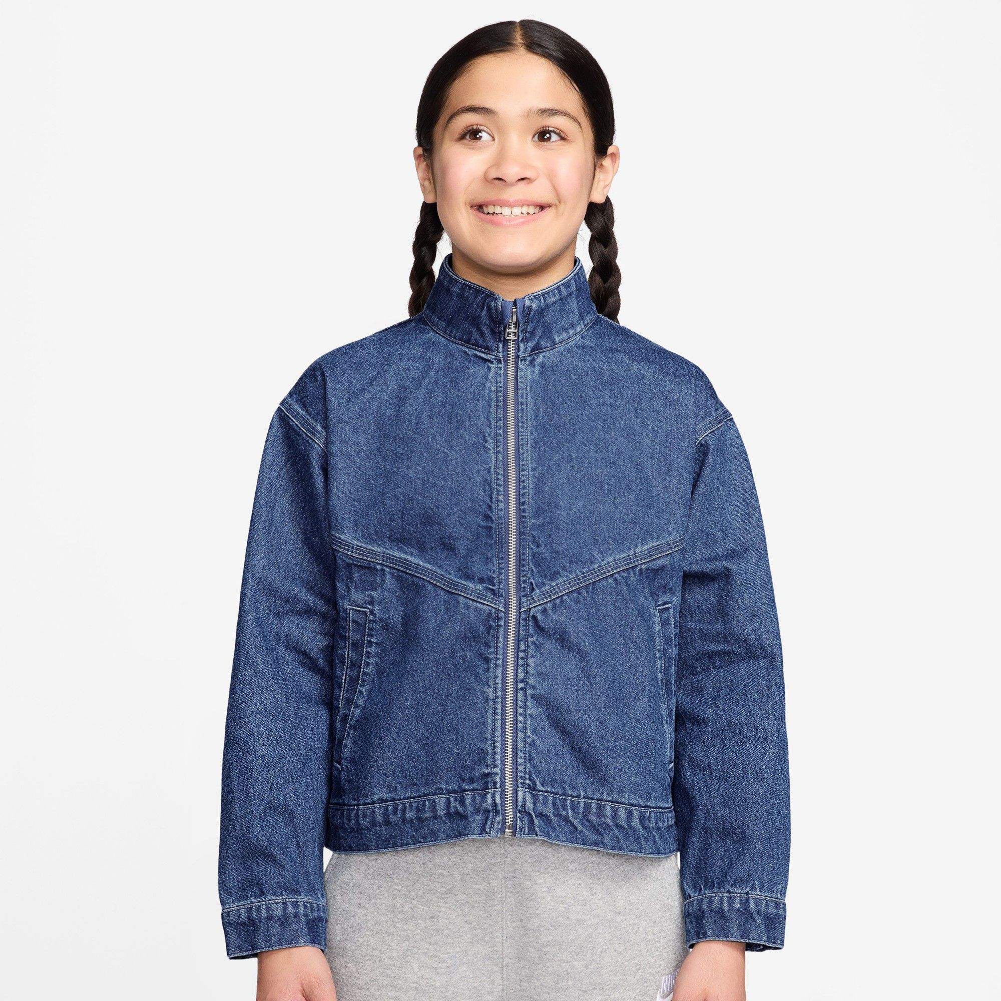 Nike Girls' Sportswear Windrunner Denim Jacket product image