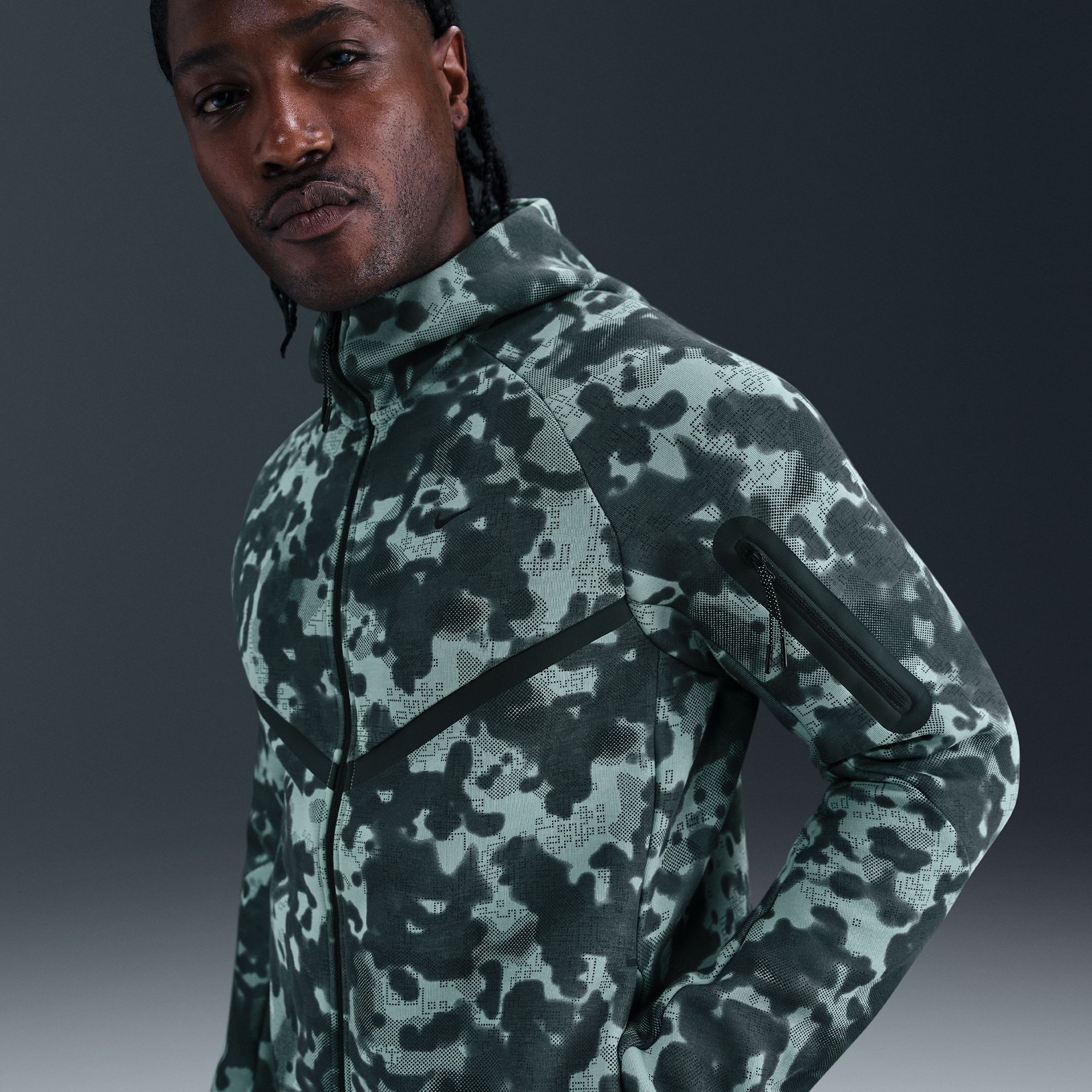 Nike Men's Tech Fleece Full-Zip Camo Windrunner Jacket product image