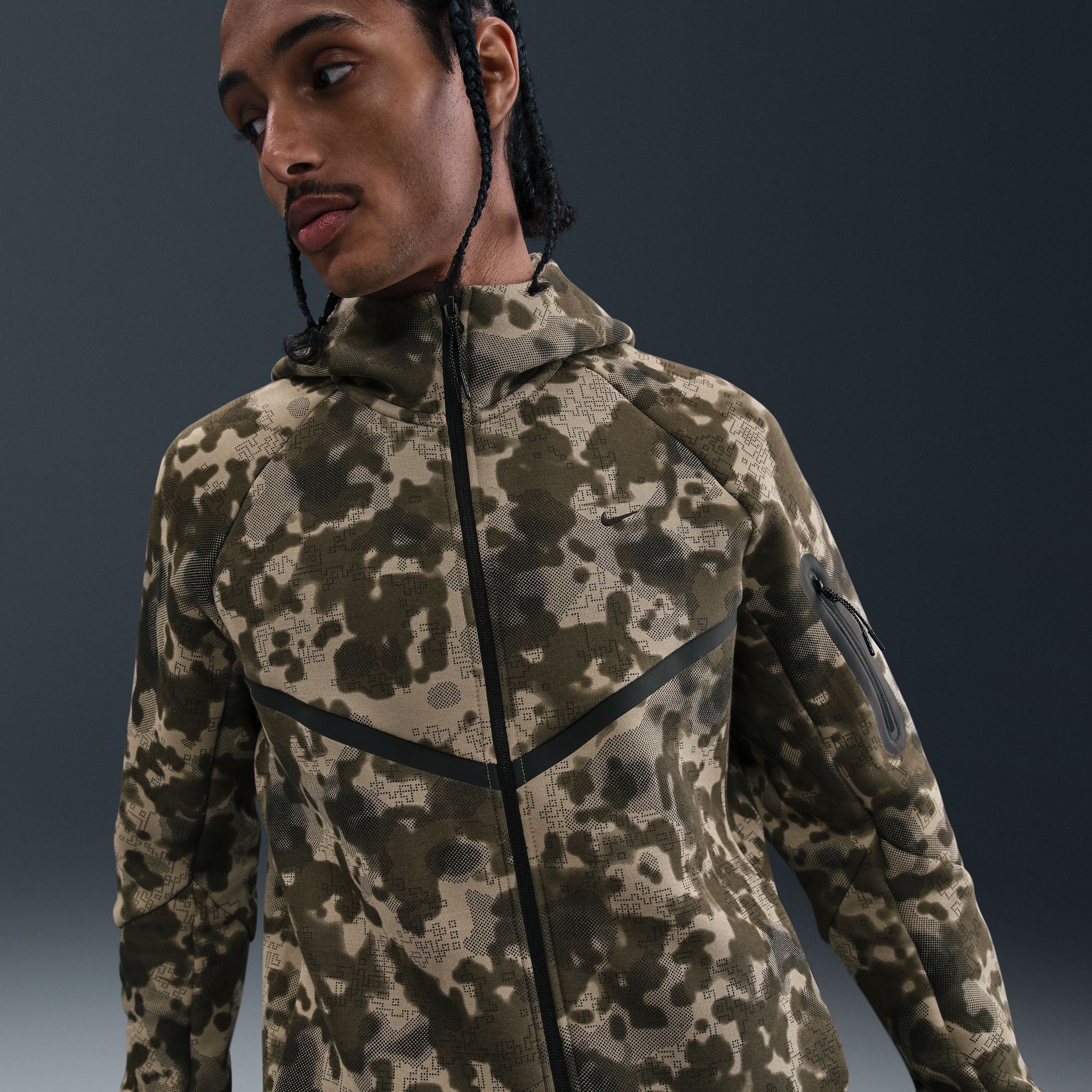 Nike Men's Tech Fleece Full-Zip Camo Windrunner Jacket product image