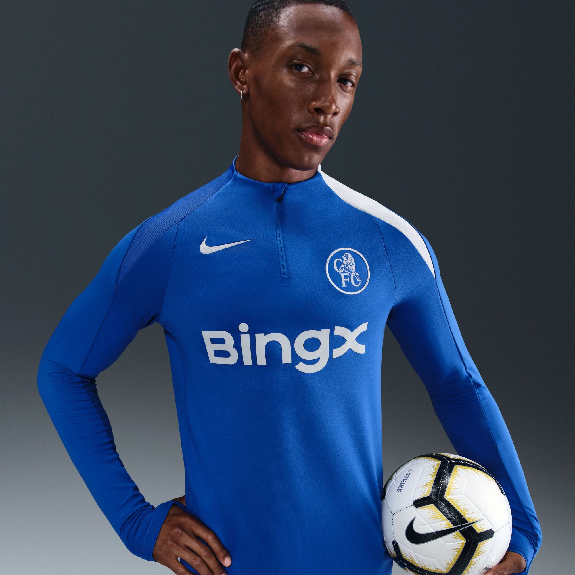 Nike Men's Chelsea 2025 Blue Third Full-Zip Training Jacket product image