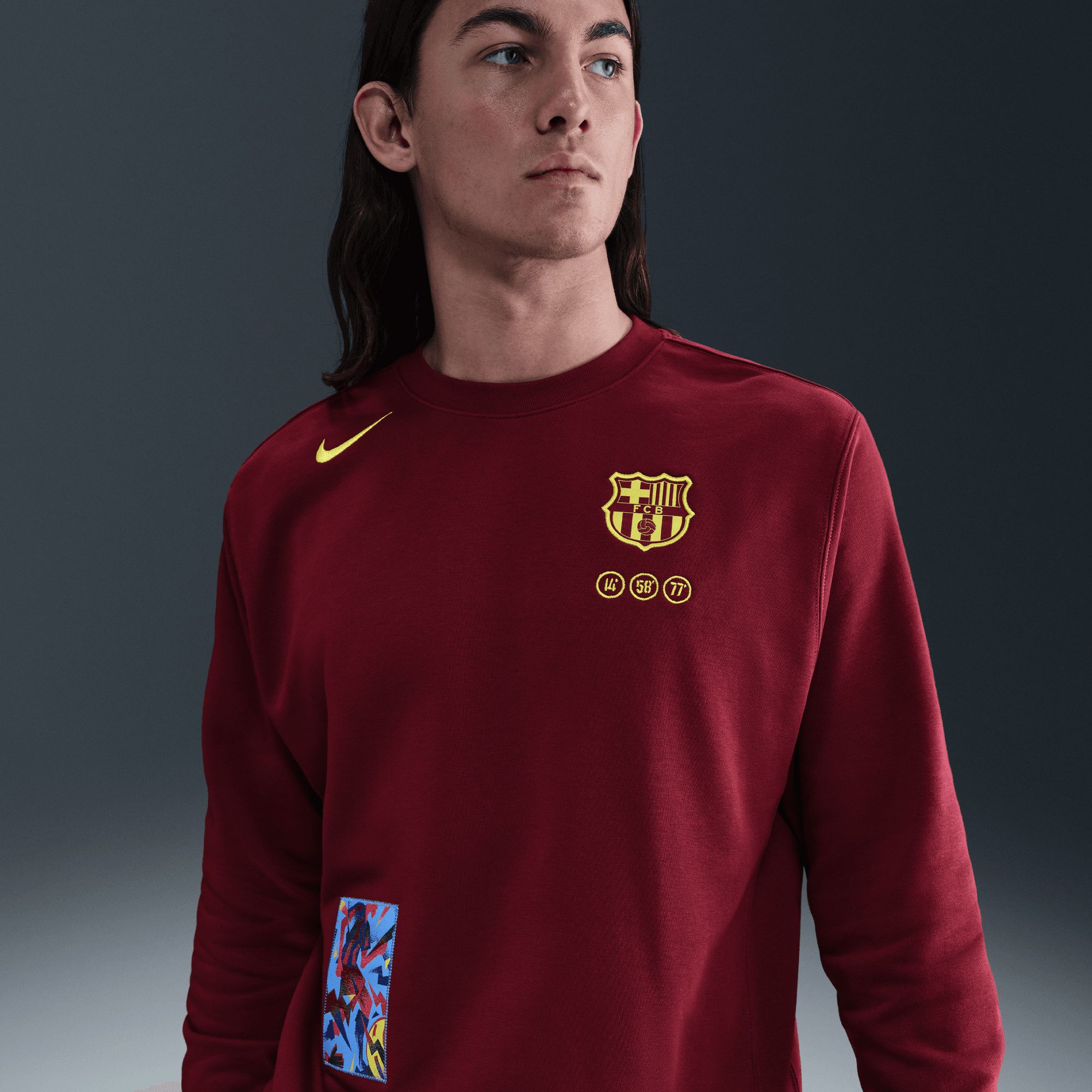 Nike Adult FC Barcelona 2025-26 Red Crew Sweatshirt product image