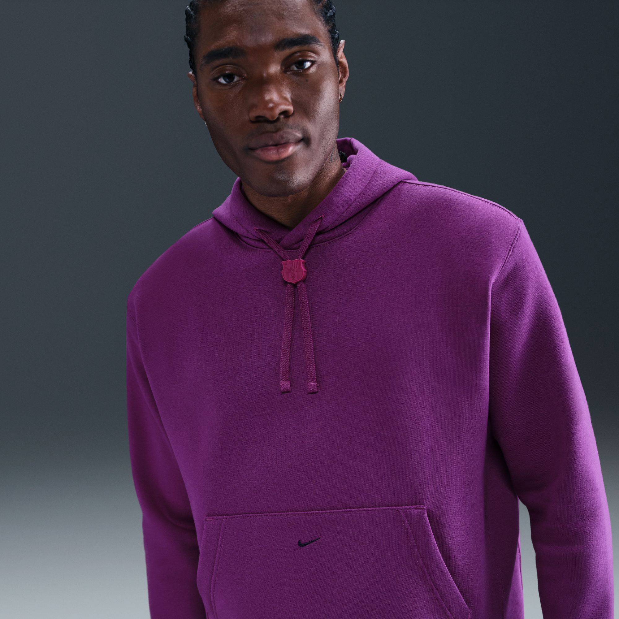 Nike Men's FC Barcelona Purple Third Club Fleece Pullover Hoodie product image