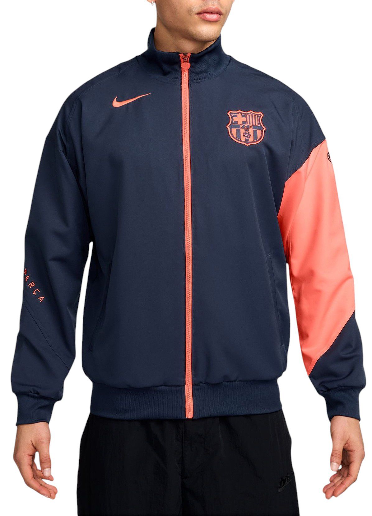 Nike Men's FC Barcelona 2025 Navy 3rd Full-Zip Training Jacket
