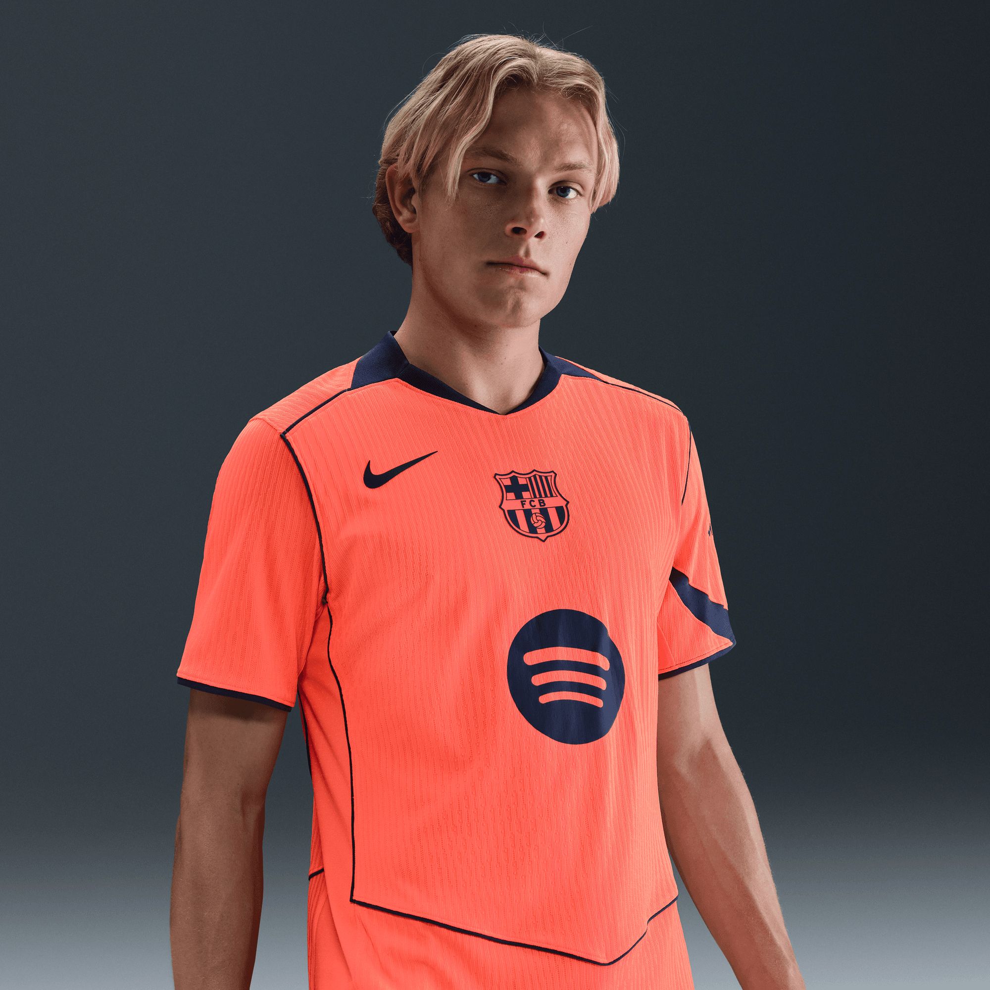 Nike Adult FC Barcelona 2025-26 Orange Third Authentic Jersey product image
