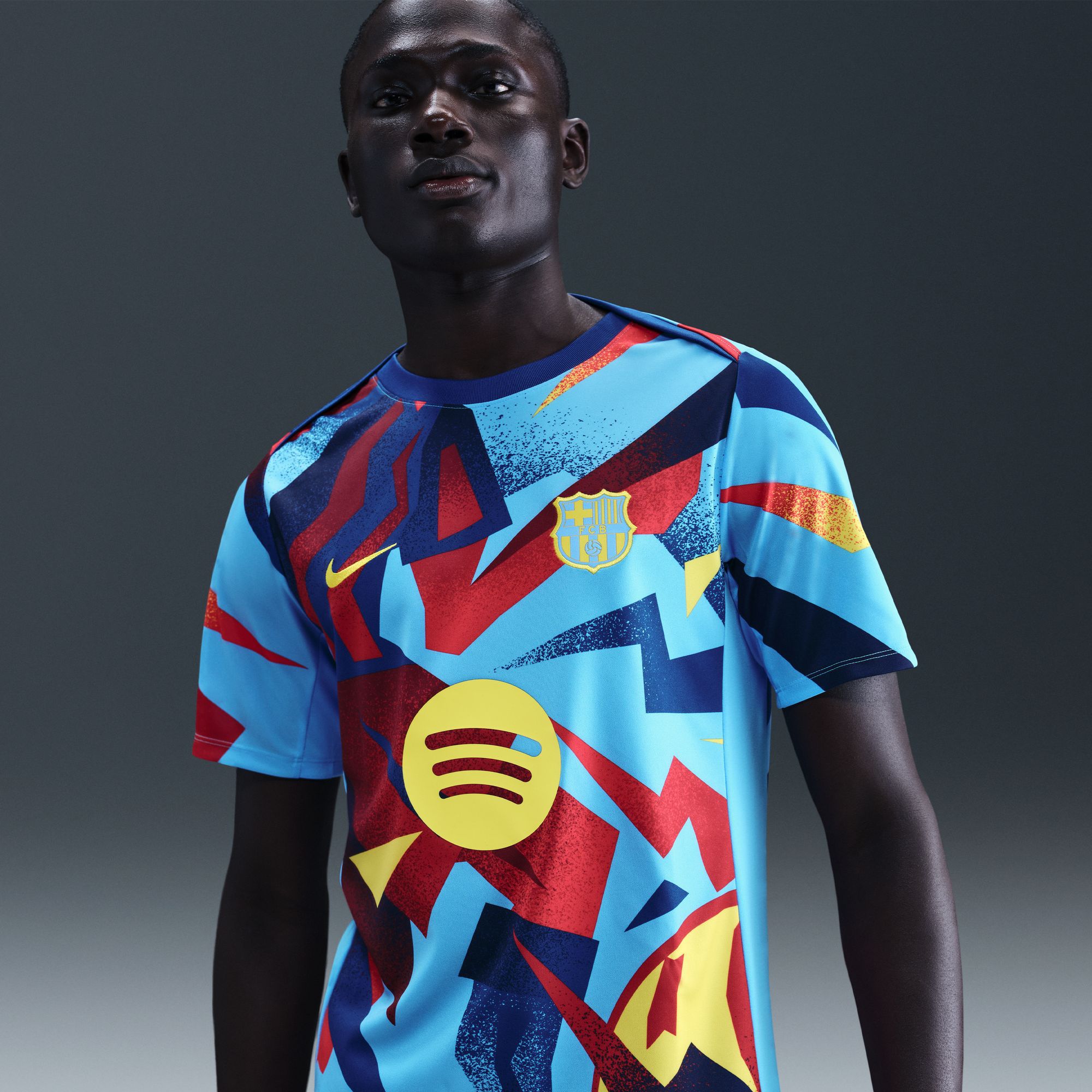 Nike Adult FC Barcelona 2025-26 Light Blue Prematch Jersey product image