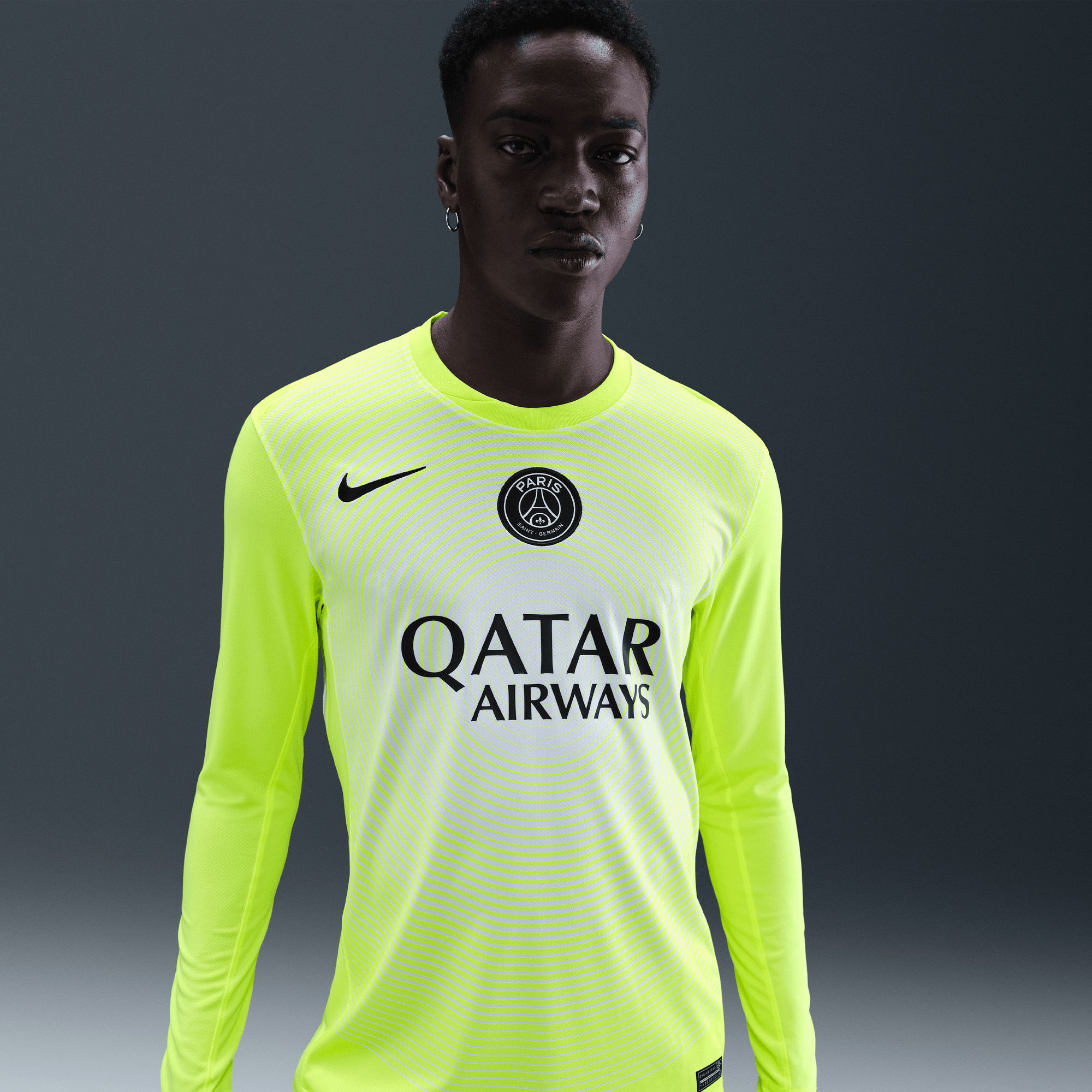 Nike Adult Paris Saint-Germain FC 2025-26 Yellow Third Goalkeeper Long Sleeve Jersey product image