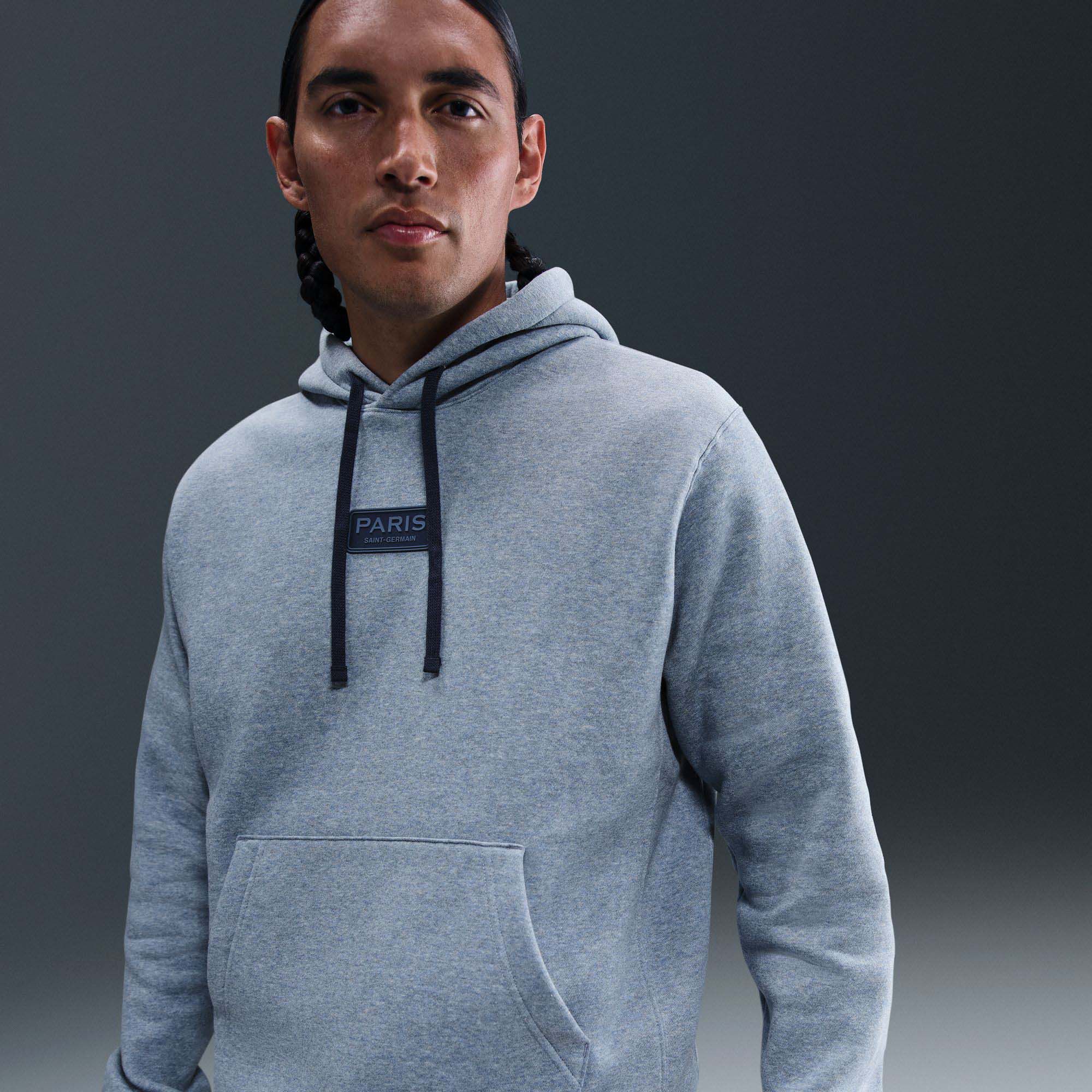 Nike Men's Paris Saint-Germain 2025 Grey Home Club Hoodie product image