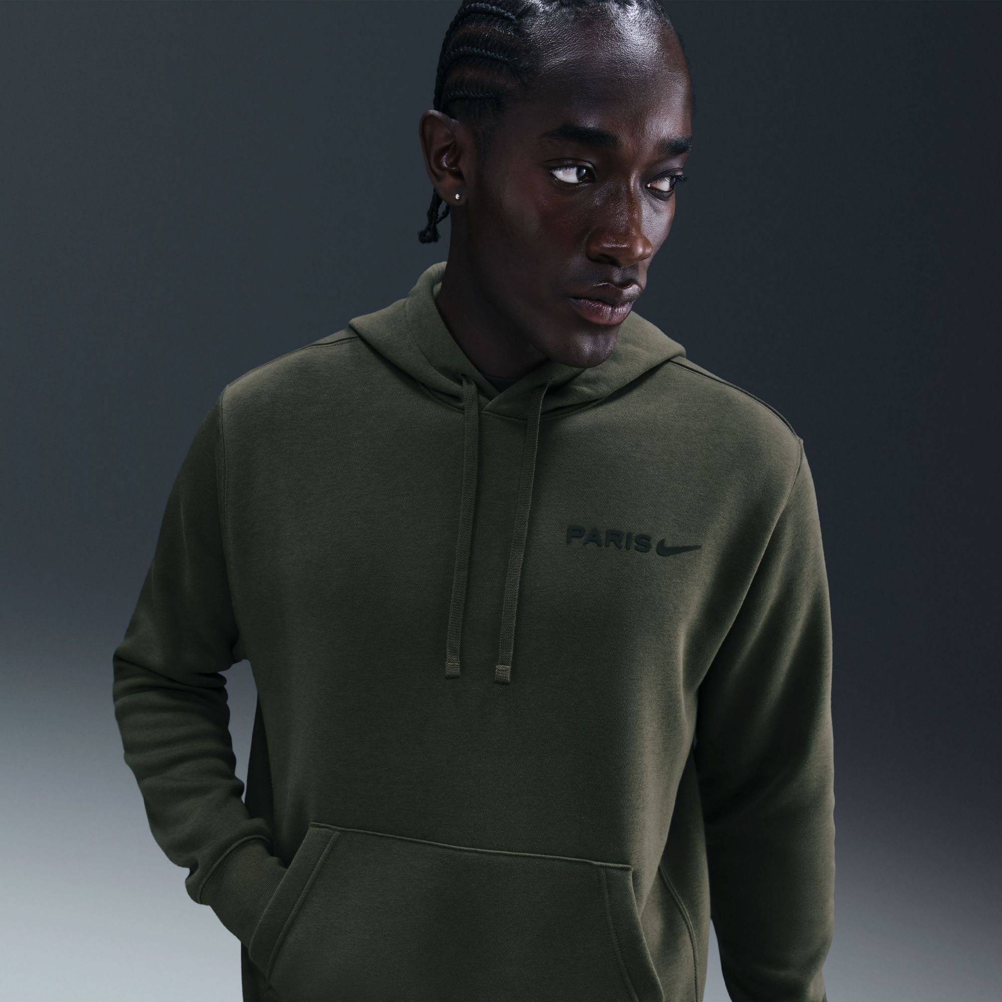Nike Adult Paris Saint-Germain 2025-26 Club Khaki Pullover Hoodie product image