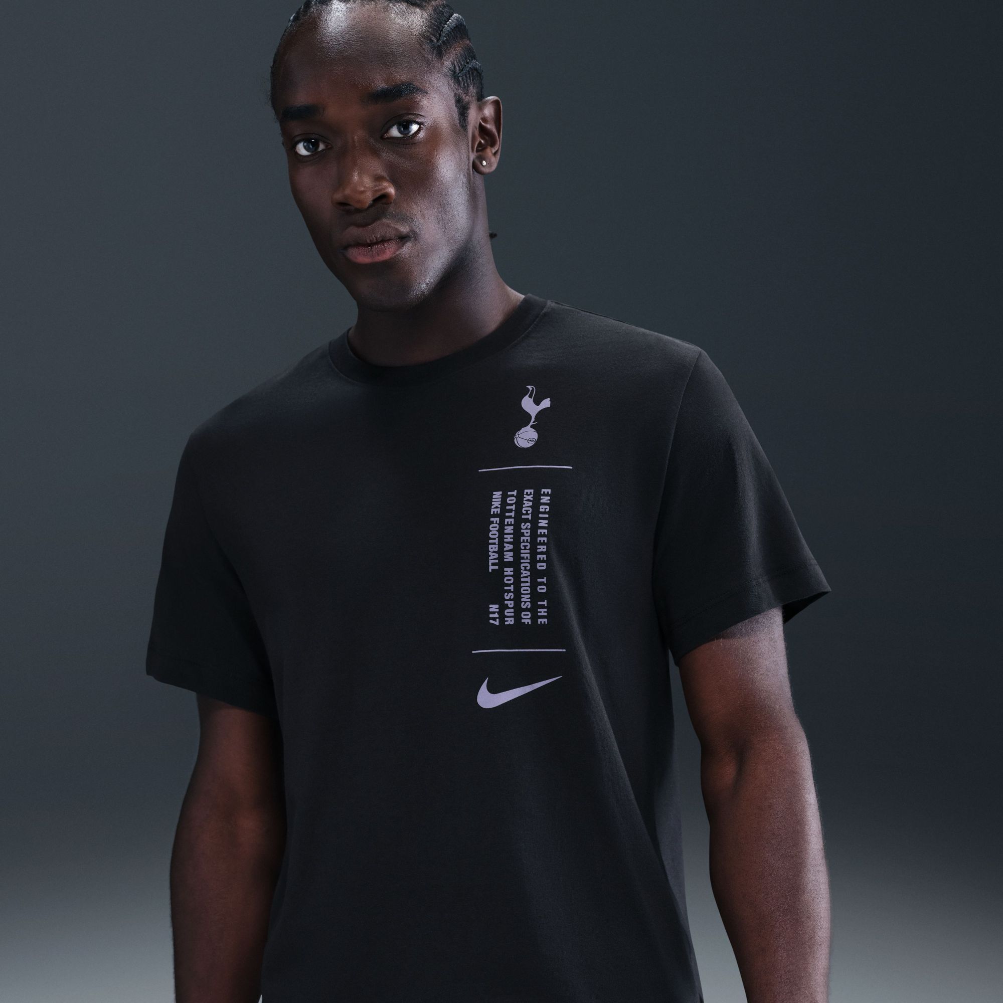 Nike Men's 2025 Tottenham Hotspur Black Alternate Multi Graphic T-Shirt product image