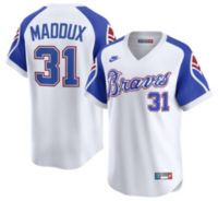 Nike Men's Atlanta Braves White Greg Maddux #31 Cooperstown