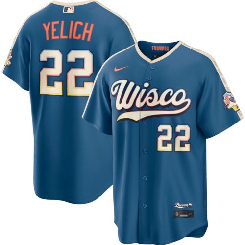 ほぼ新品 1923 #3 TBTC ブリュワーズ ユニフォーム MLB Nike Men's Milwaukee Brewers Sal Frelick #10 2026 City Connect