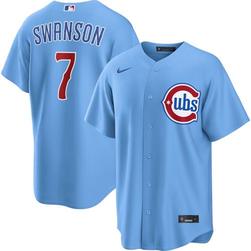 Nike Men's Chicago Cubs Blue Nico Hoerner #2 Alternate Replica