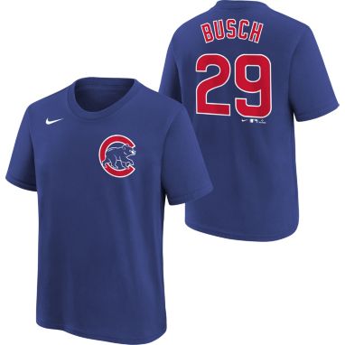 sorry, Nike Men's Chicago Cubs Michael Busch #29 Blue Home T-Shirt is currently out of stock