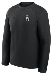 Nike Men's Los Angeles Dodgers Black Tech Fleece Crewneck