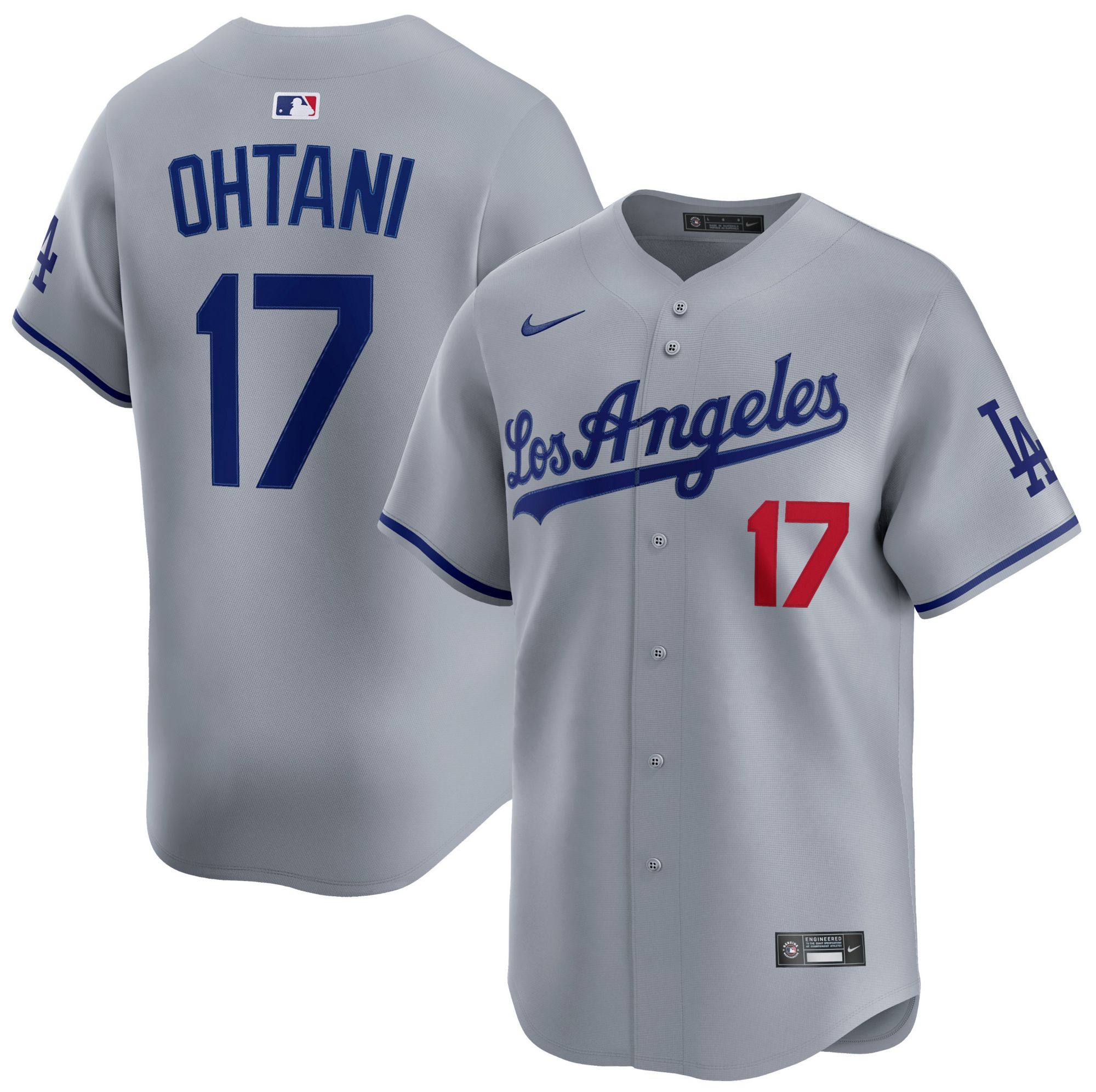 Nike Men's Los Angeles Dodgers Grey Shohei Ohtani #17